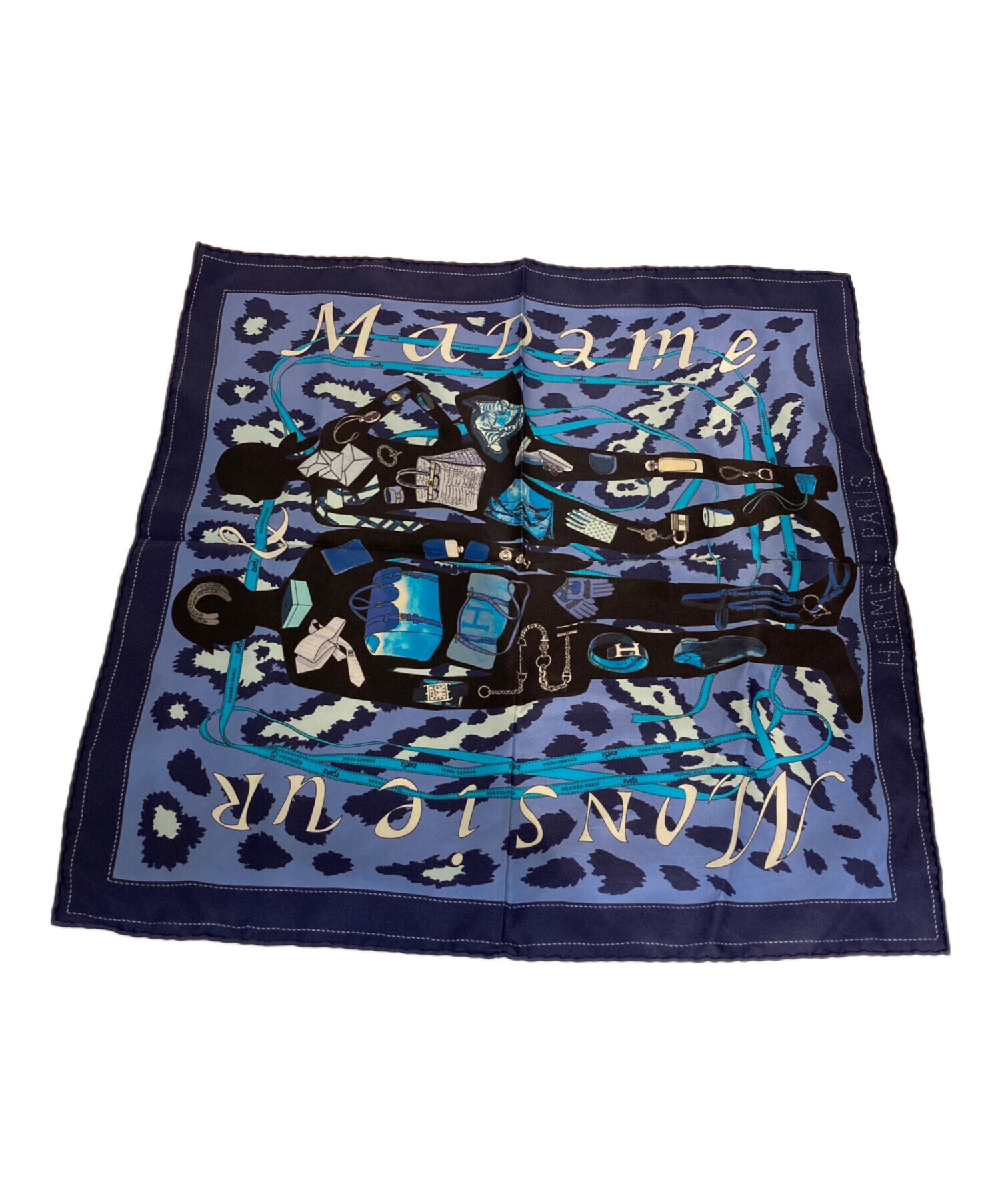 中古・古着通販】HERMES (エルメス) ムッシュ＆マダムカ柄/プチカレ40