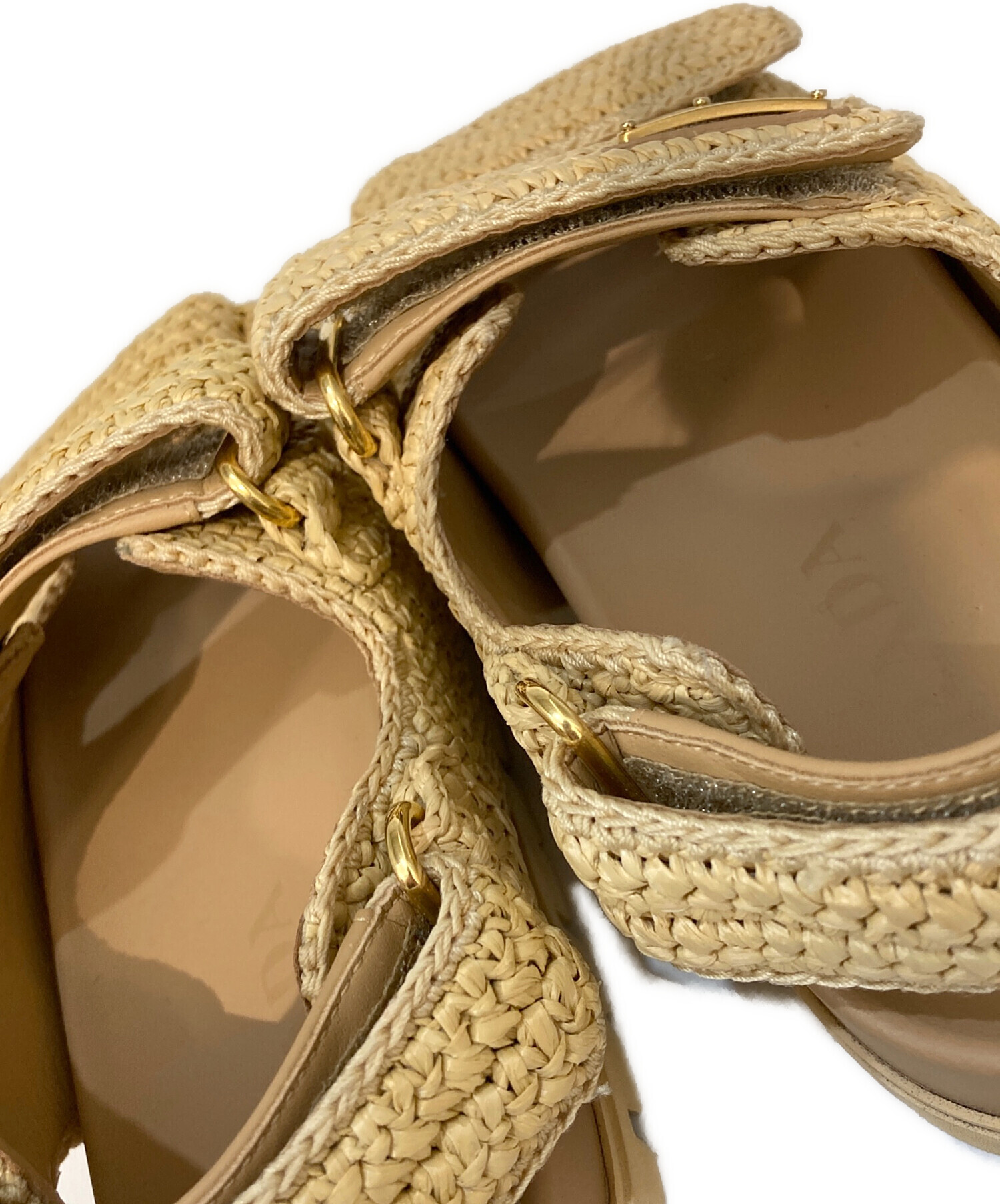 中古・古着通販】PRADA (プラダ) クロシェサンダル ベージュ サイズ