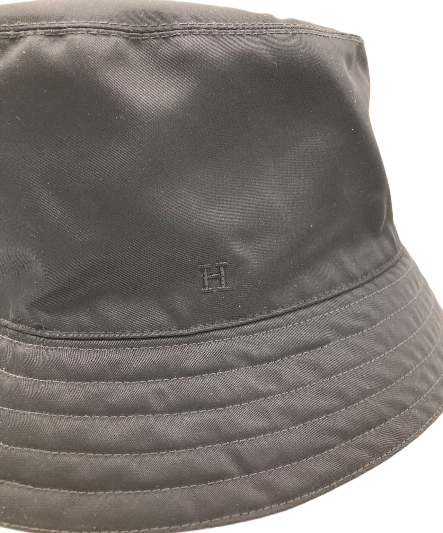 中古・古着通販】HERMES (エルメス) Hロゴ刺繍ナイロンバケットハット
