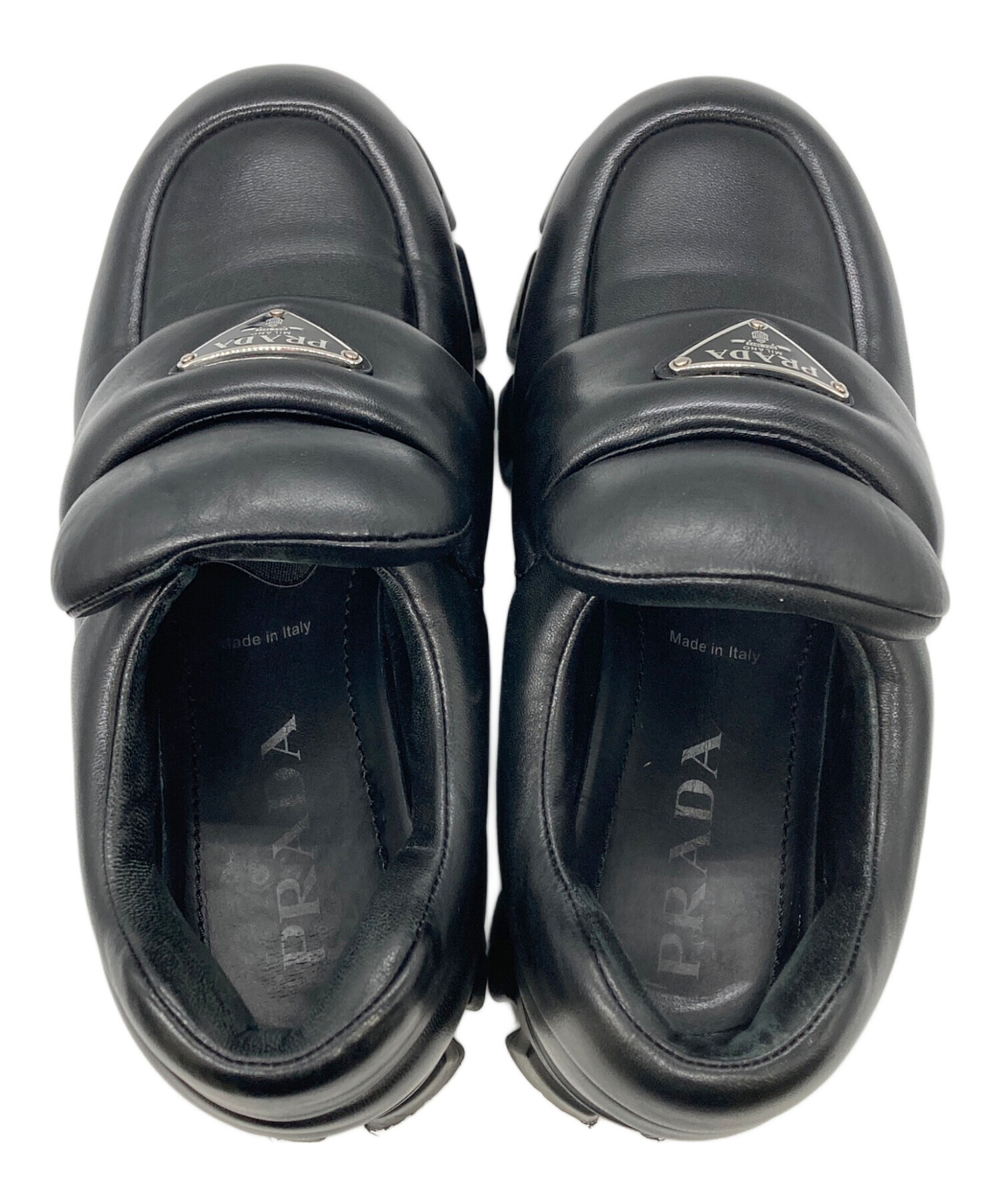 中古・古着通販】PRADA (プラダ) ロゴプレートソフトパデッドナッパ