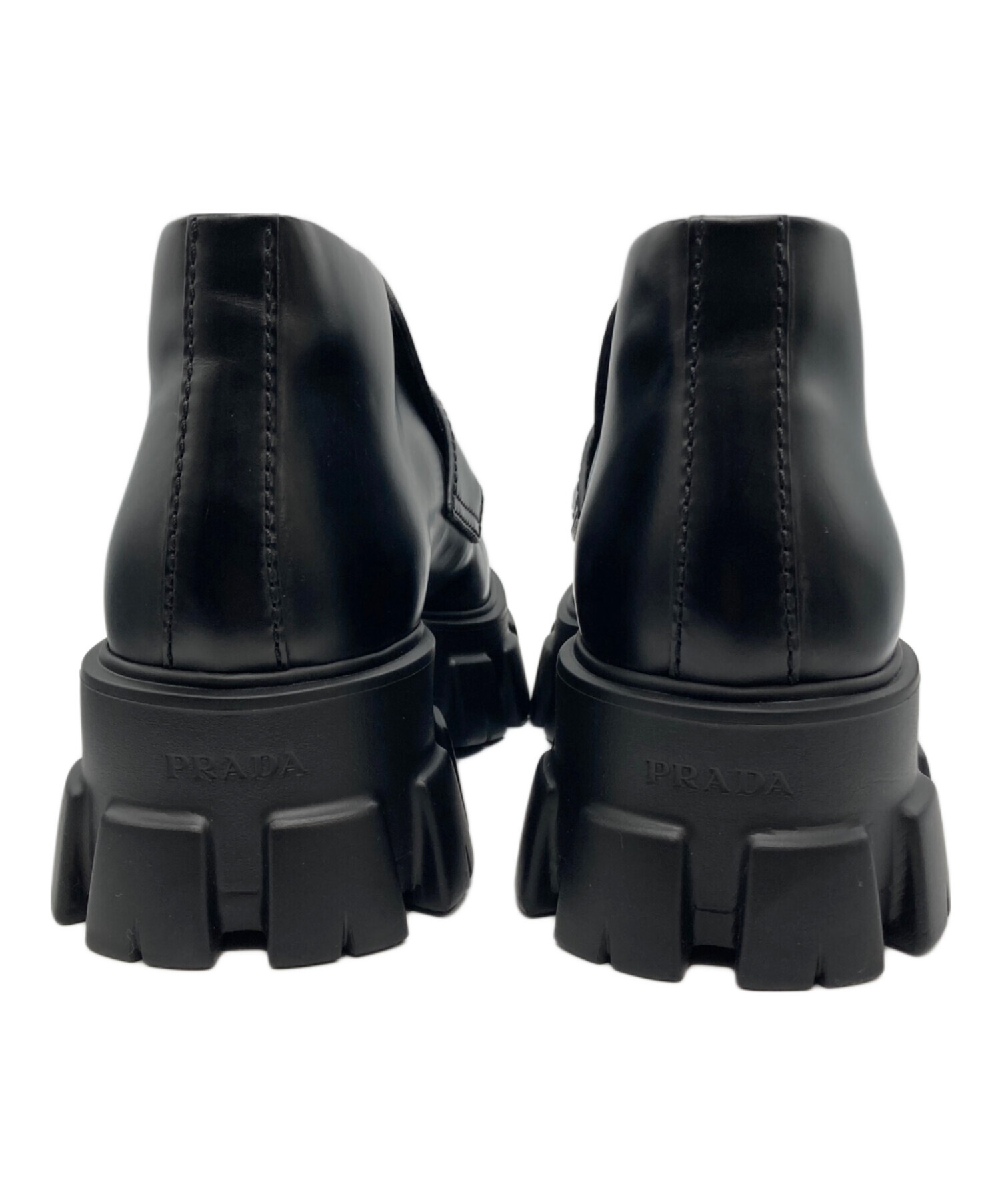 中古・古着通販】PRADA (プラダ) モノリスショートローファーブーツ