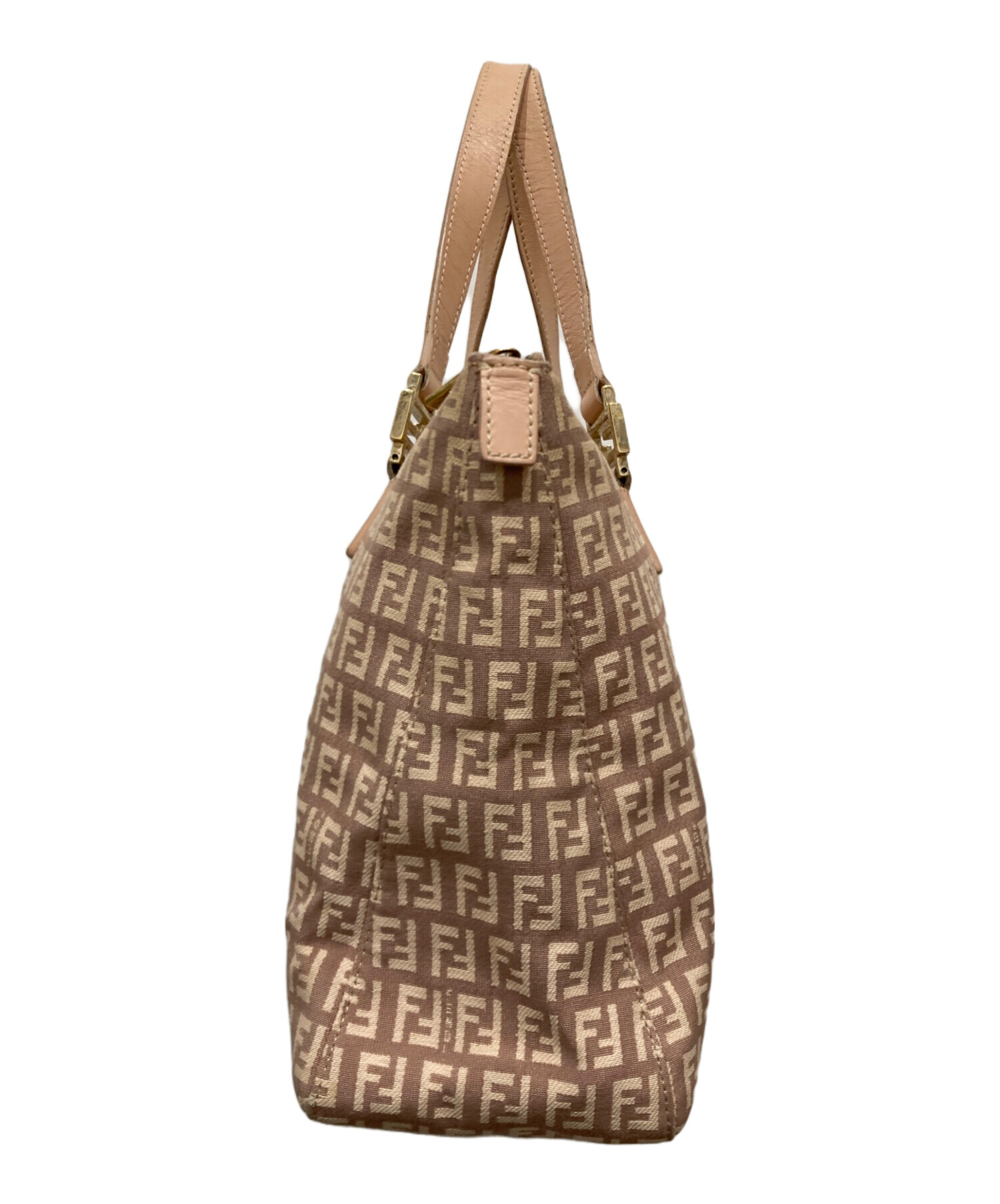 中古・古着通販】FENDI (フェンディ) ズッキーノ柄ハンドバッグ ピンク