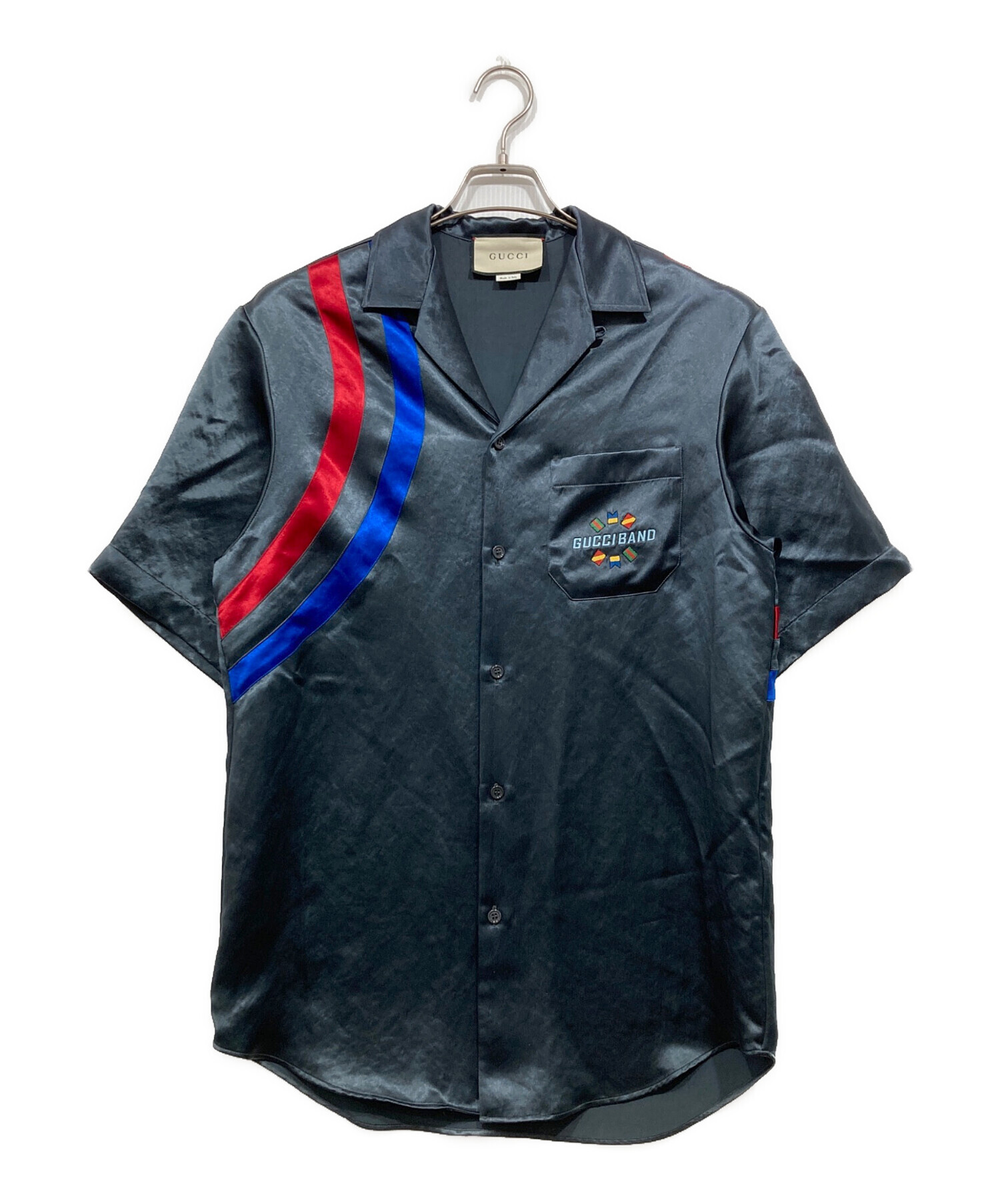 中古・古着通販】GUCCI (グッチ) サテンボウリングシャツ グリーン