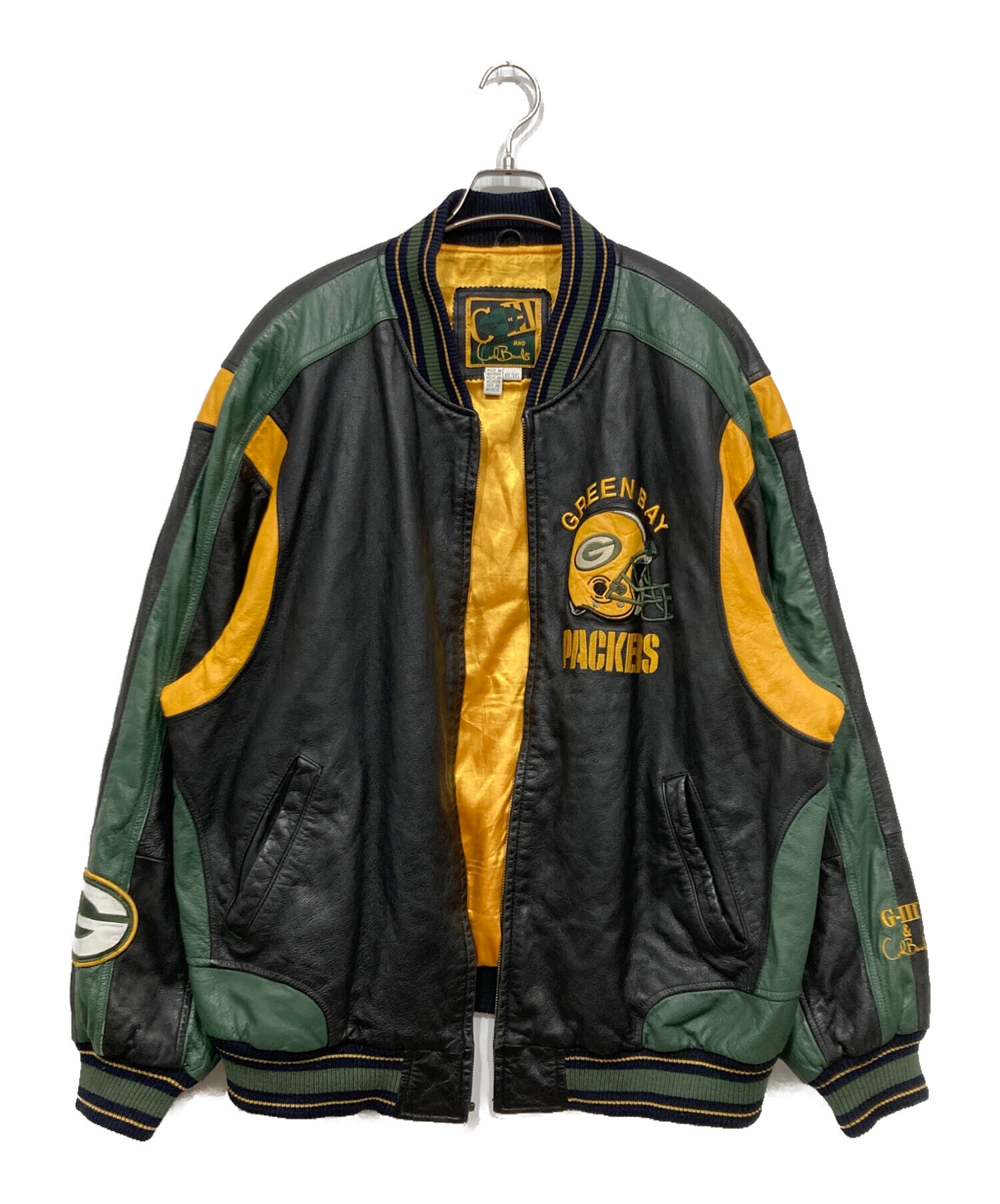 中古・古着通販】NFL (エヌエフエル) レザースタジャン ブラック