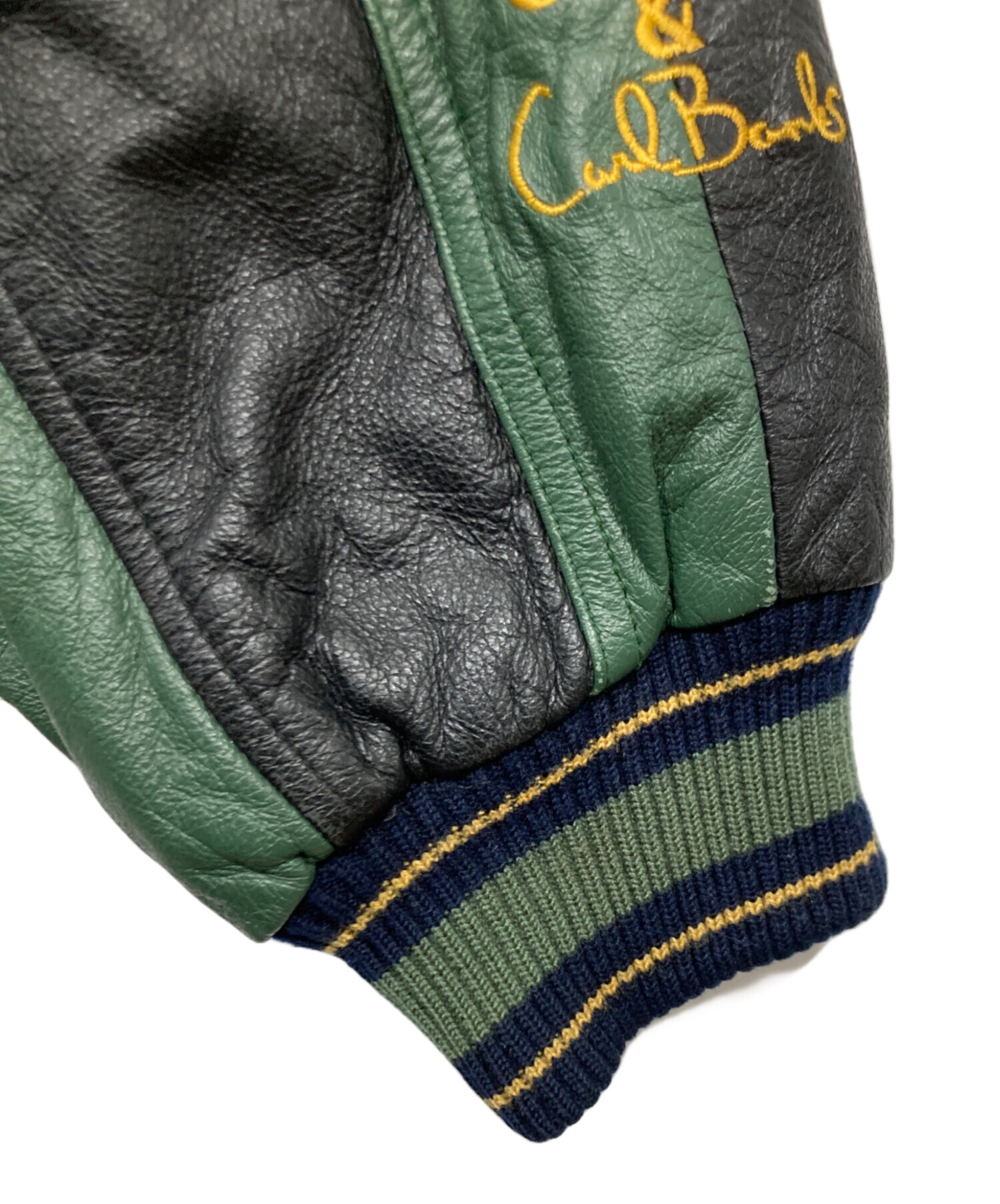 中古・古着通販】NFL (エヌエフエル) レザースタジャン ブラック