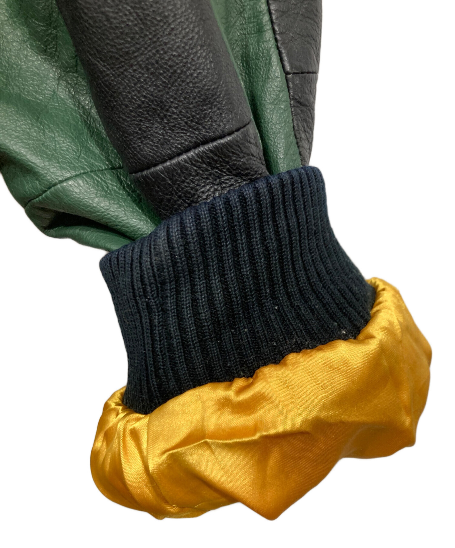 中古・古着通販】NFL (エヌエフエル) レザースタジャン ブラック