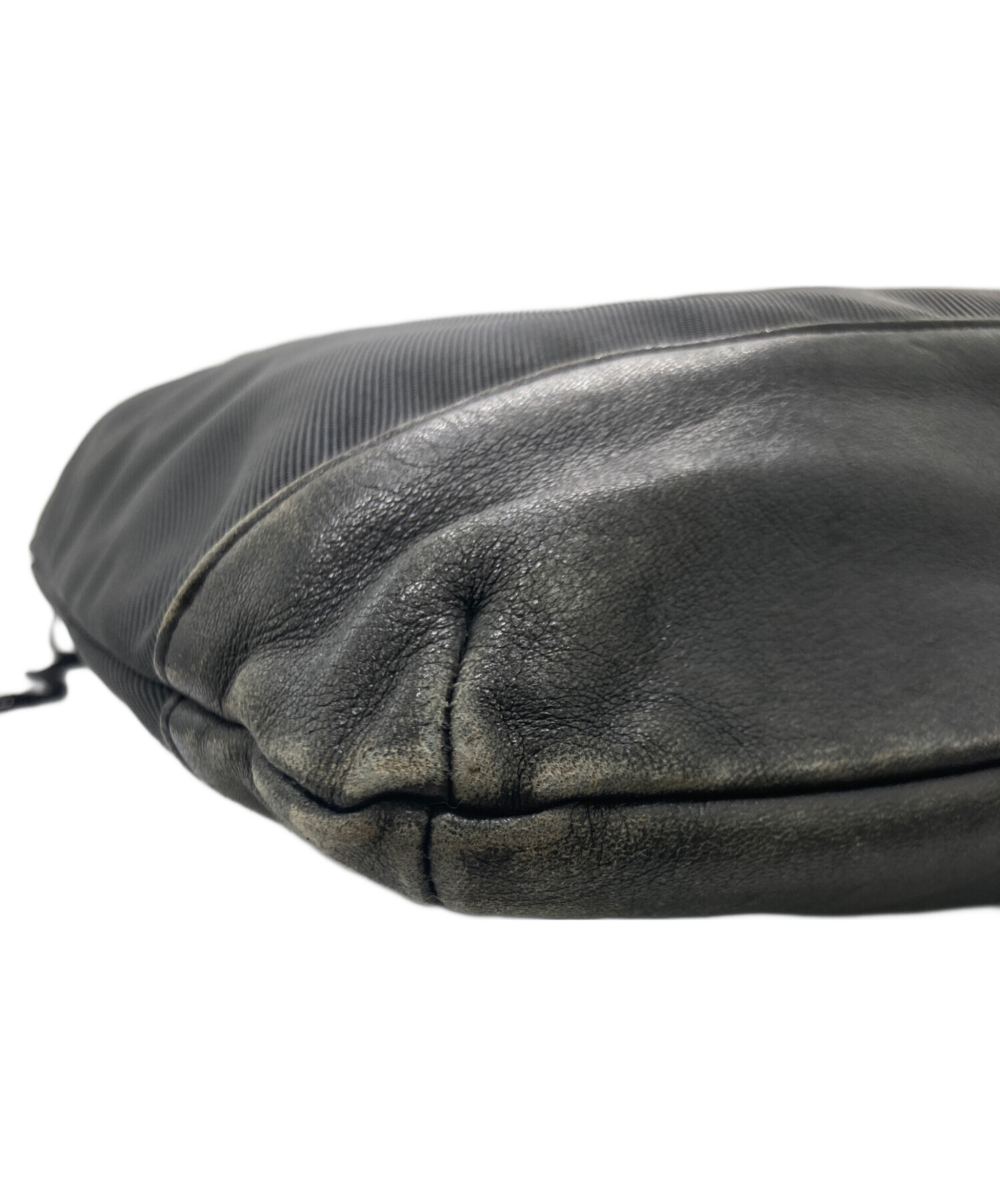 中古・古着通販】ISSEY MIYAKE (イッセイミヤケ) レザーナイロン巾着