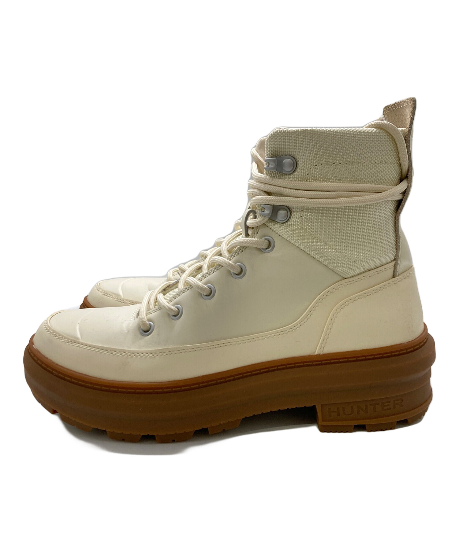中古・古着通販】HUNTER (ハンター) ショートブーツ アイボリー サイズ