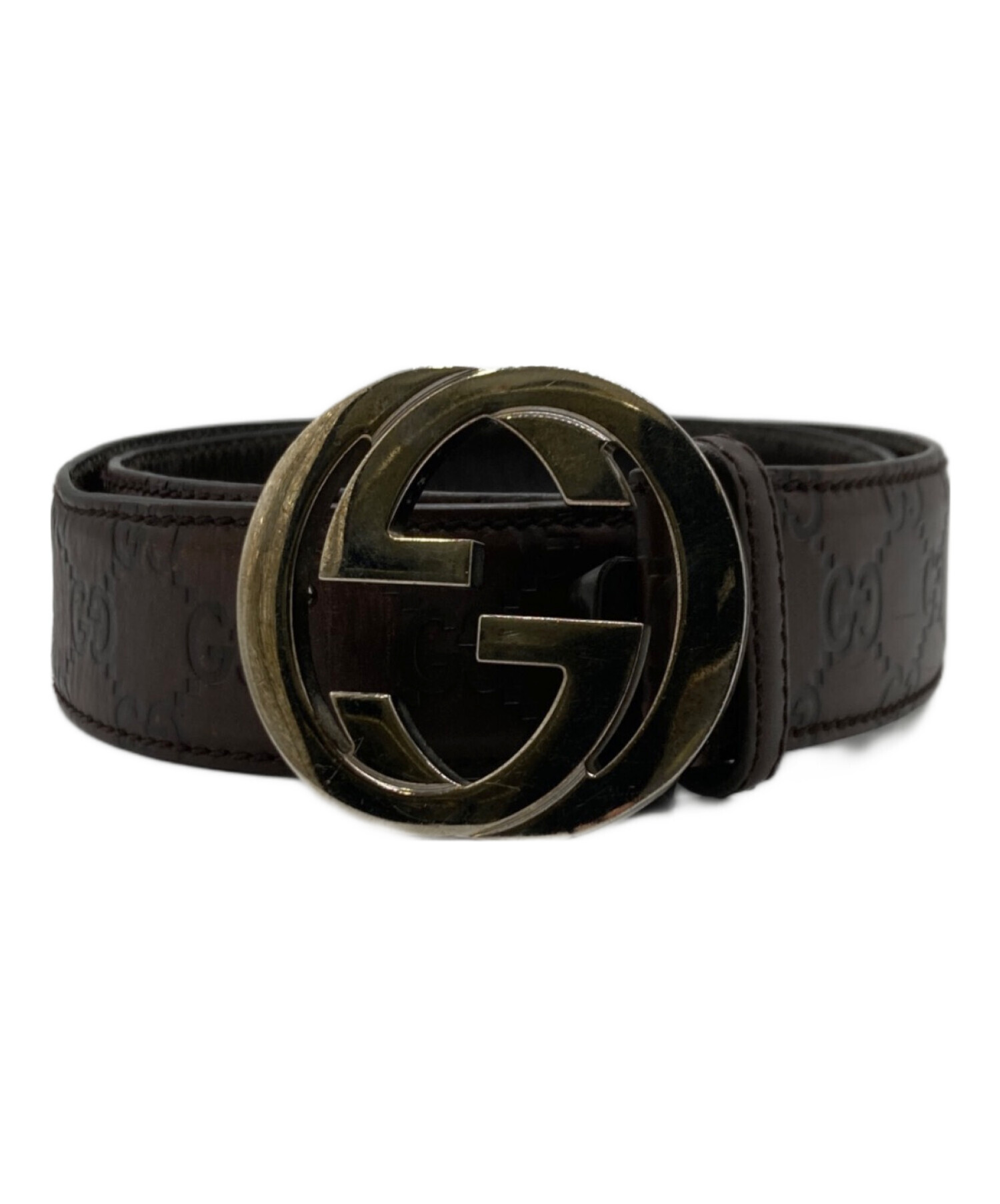 中古・古着通販】GUCCI (グッチ) インターロッキングGバックルベルト