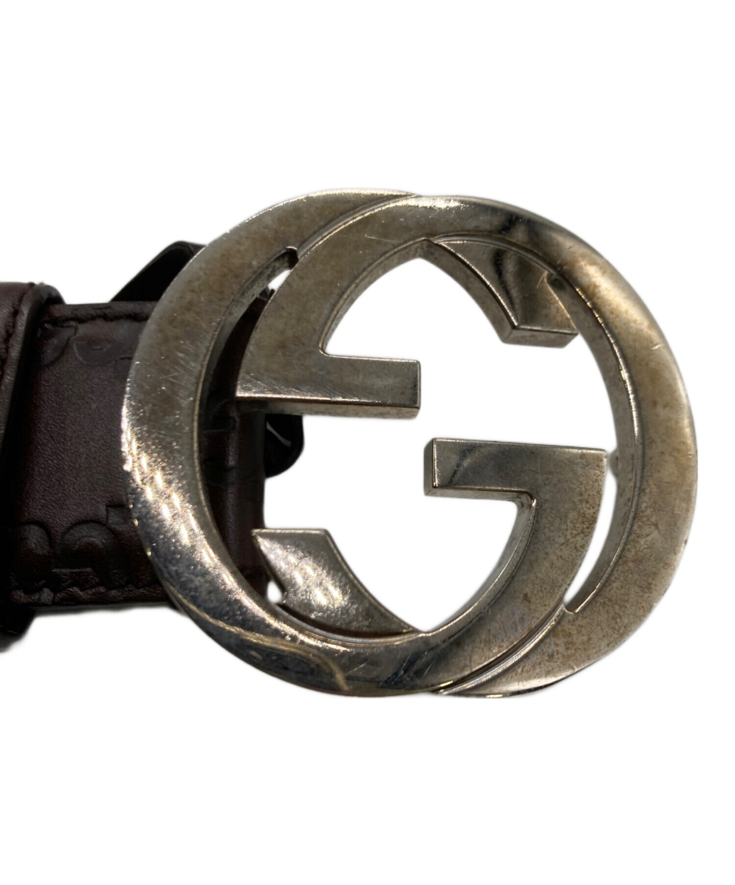 中古・古着通販】GUCCI (グッチ) インターロッキングGバックルベルト