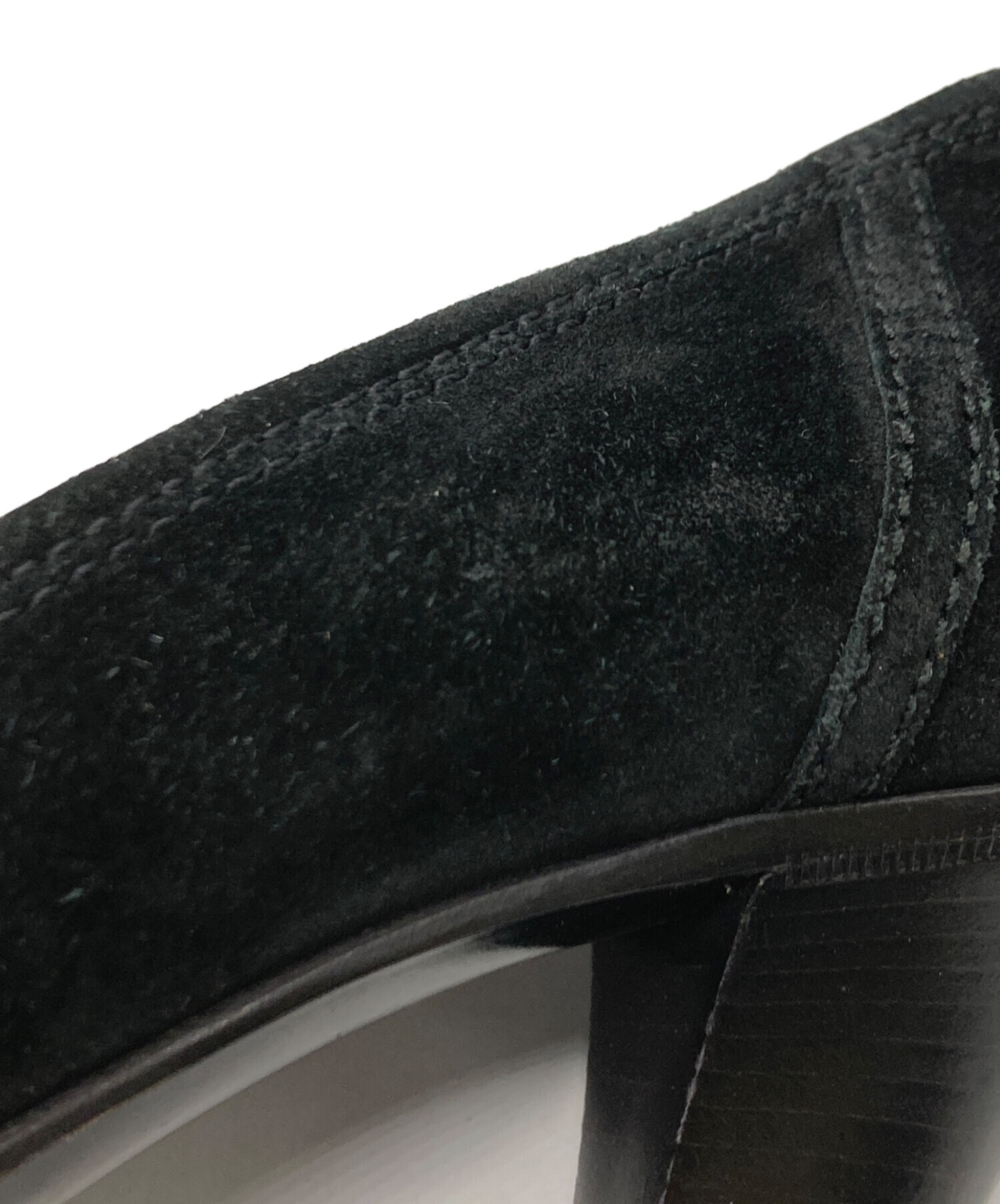 中古・古着通販】GUCCI (グッチ) スウェードパンプス ブラック サイズ