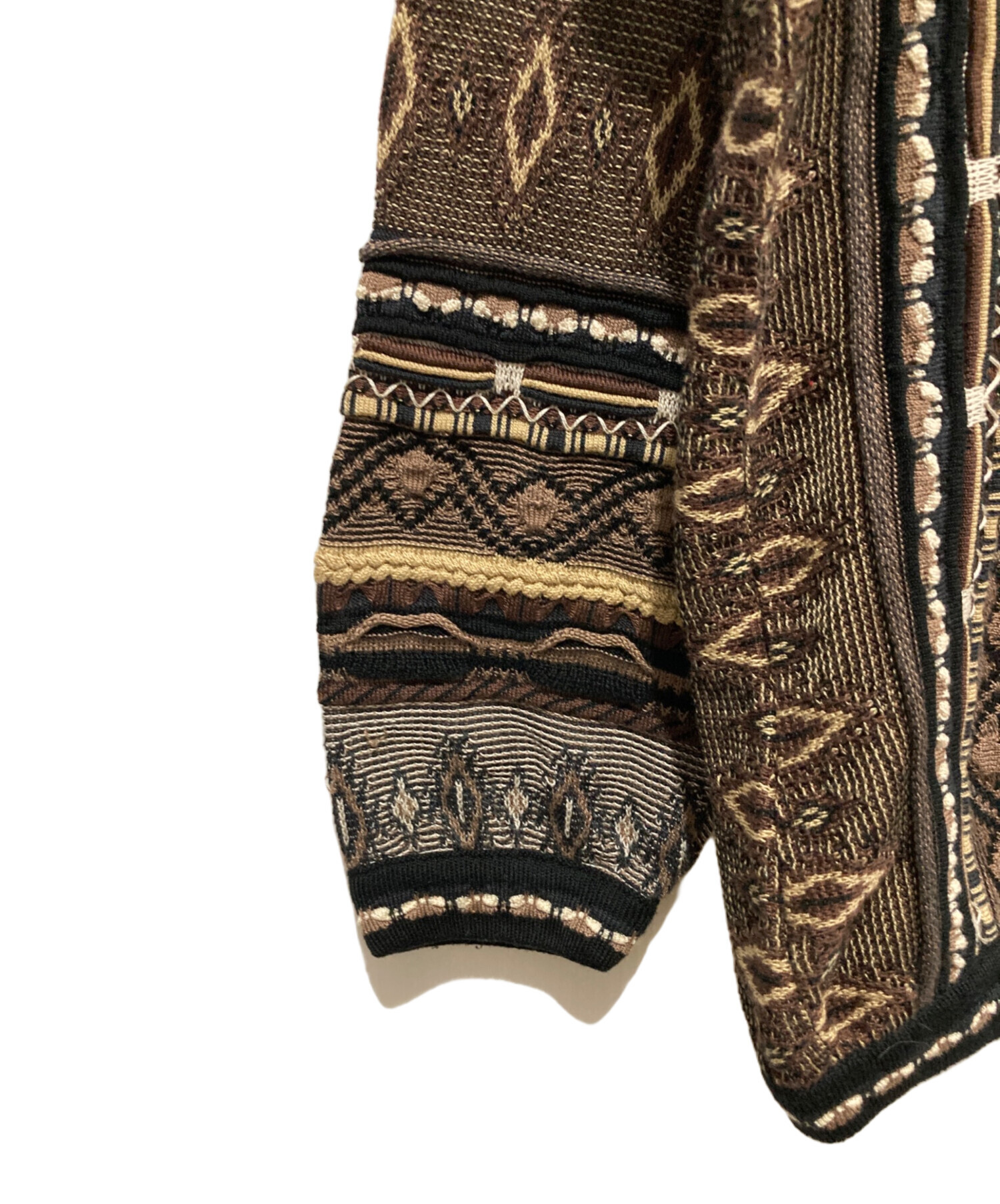 中古・古着通販】TUNDRA (ツンドラ) 3Dニット ブラウン サイズ:XL