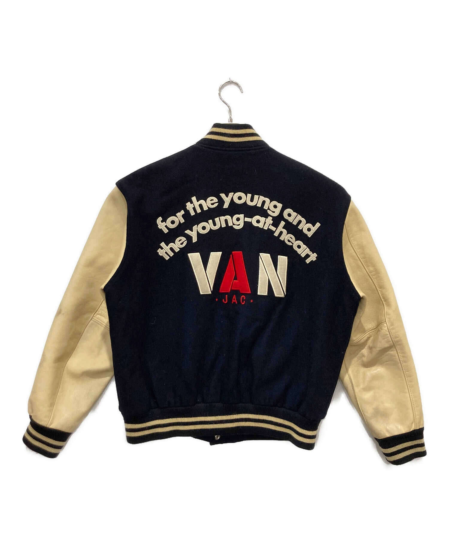 中古・古着通販】VAN (ヴァン) スタジャン ブラック×ベージュ サイズ