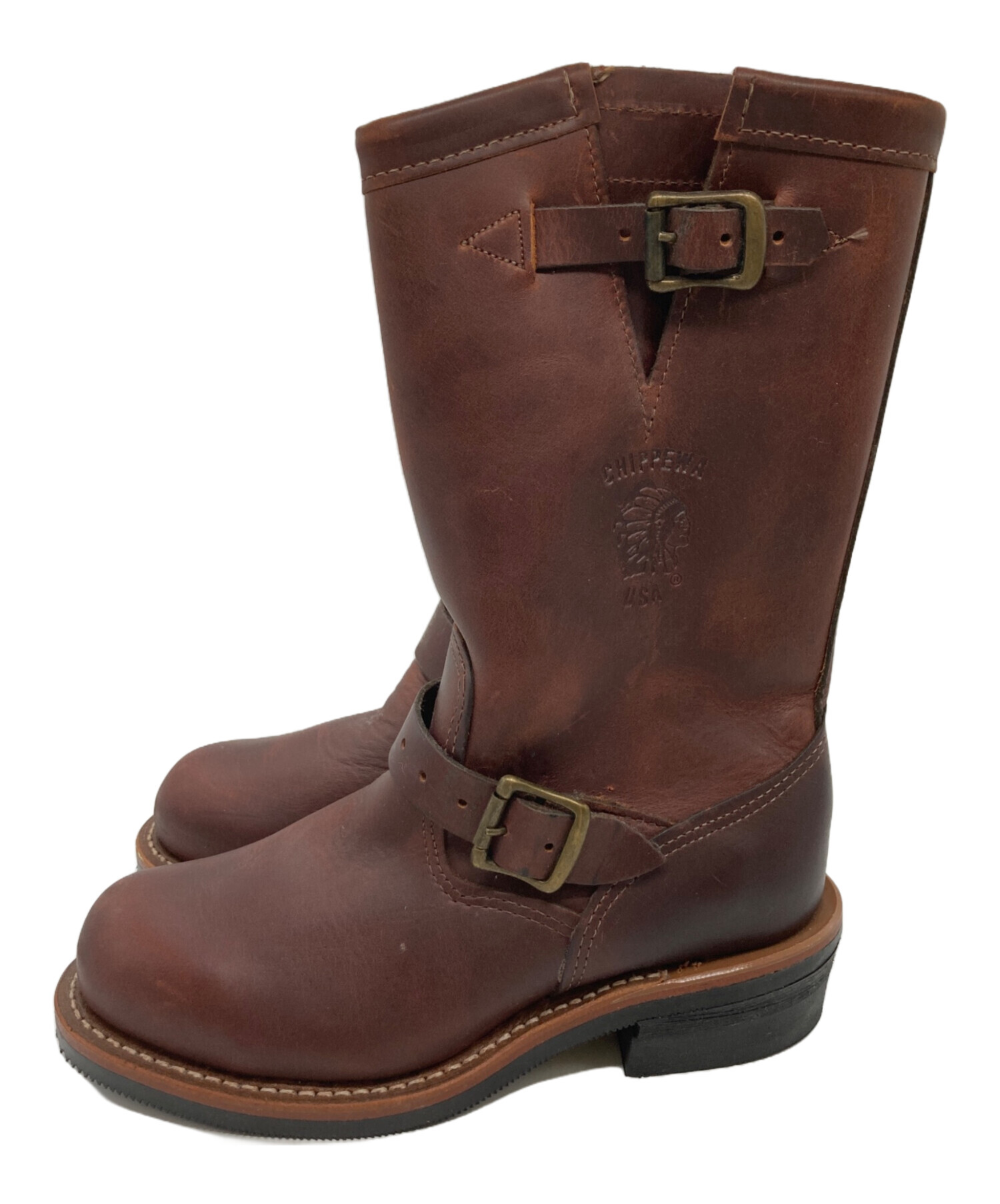 中古・古着通販】CHIPPEWA (チペワ) エンジニアブーツ ブラウン サイズ