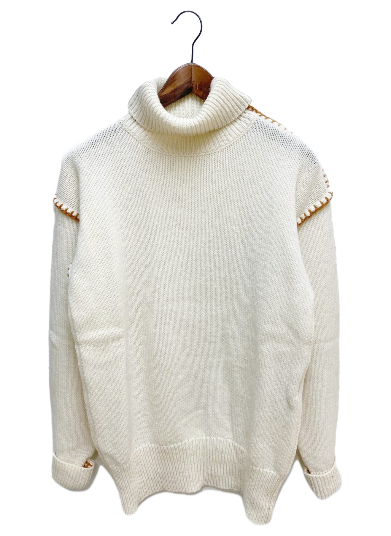 中古・古着通販】LOEWE (ロエベ) タートルネックニット オフホワイト