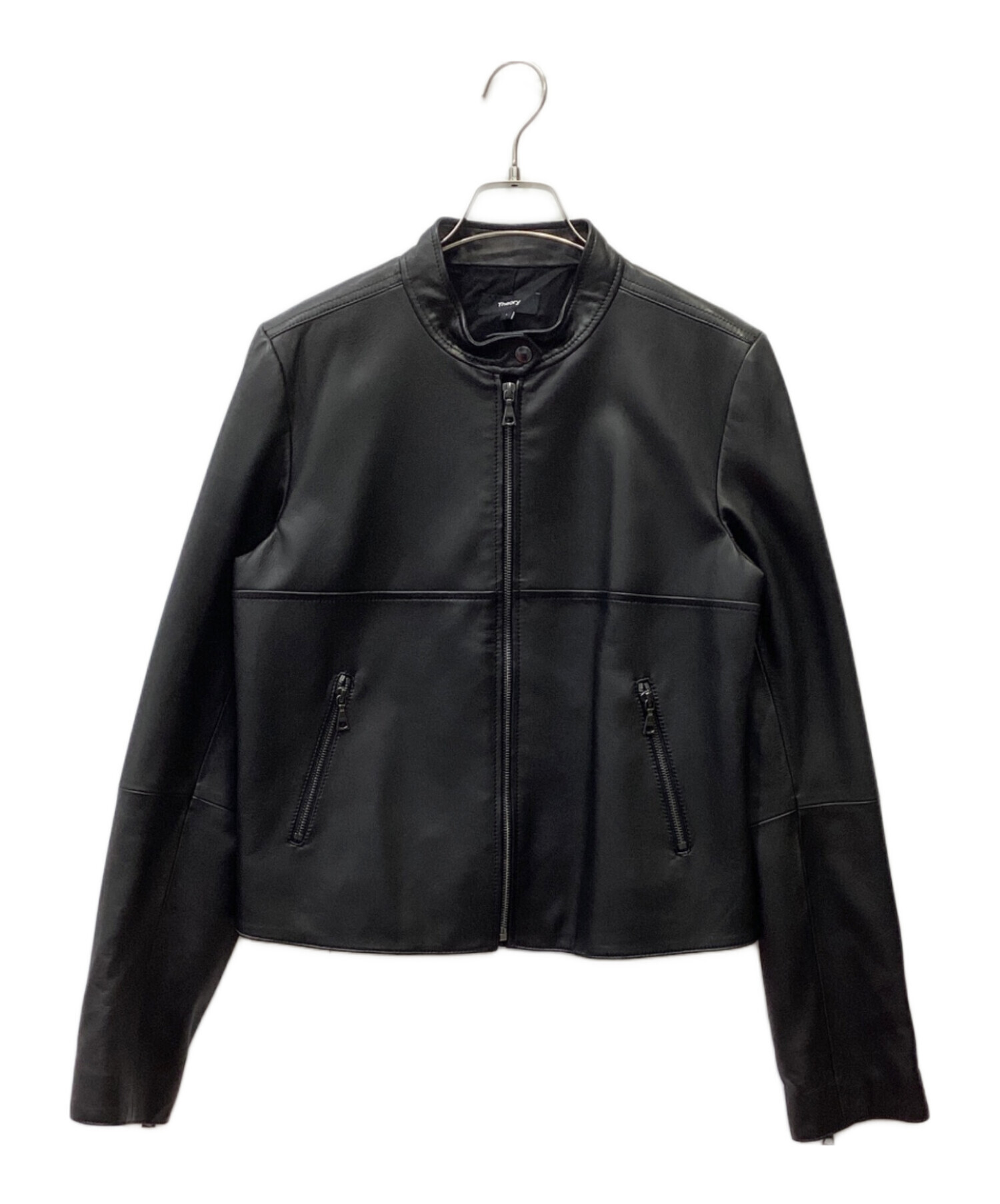 中古・古着通販】theory (セオリー) LUXE LEATHER/BAVEWICK N ブラック