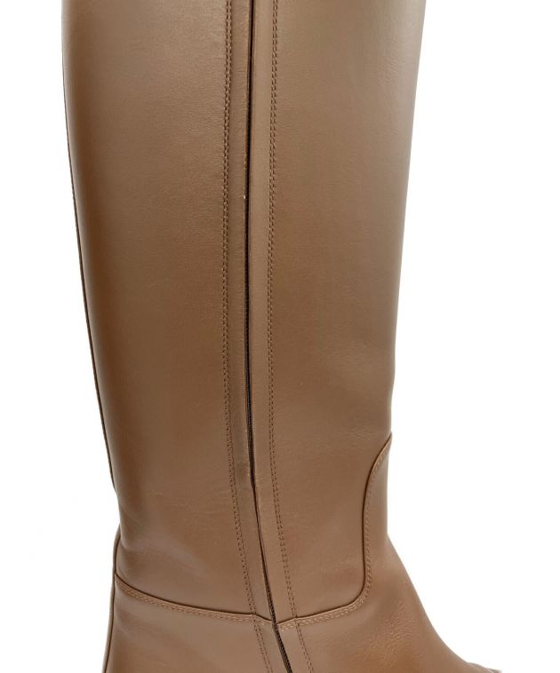 中古・古着通販】GUCCI (グッチ) サイドジップロゴ装飾ロングブーツ