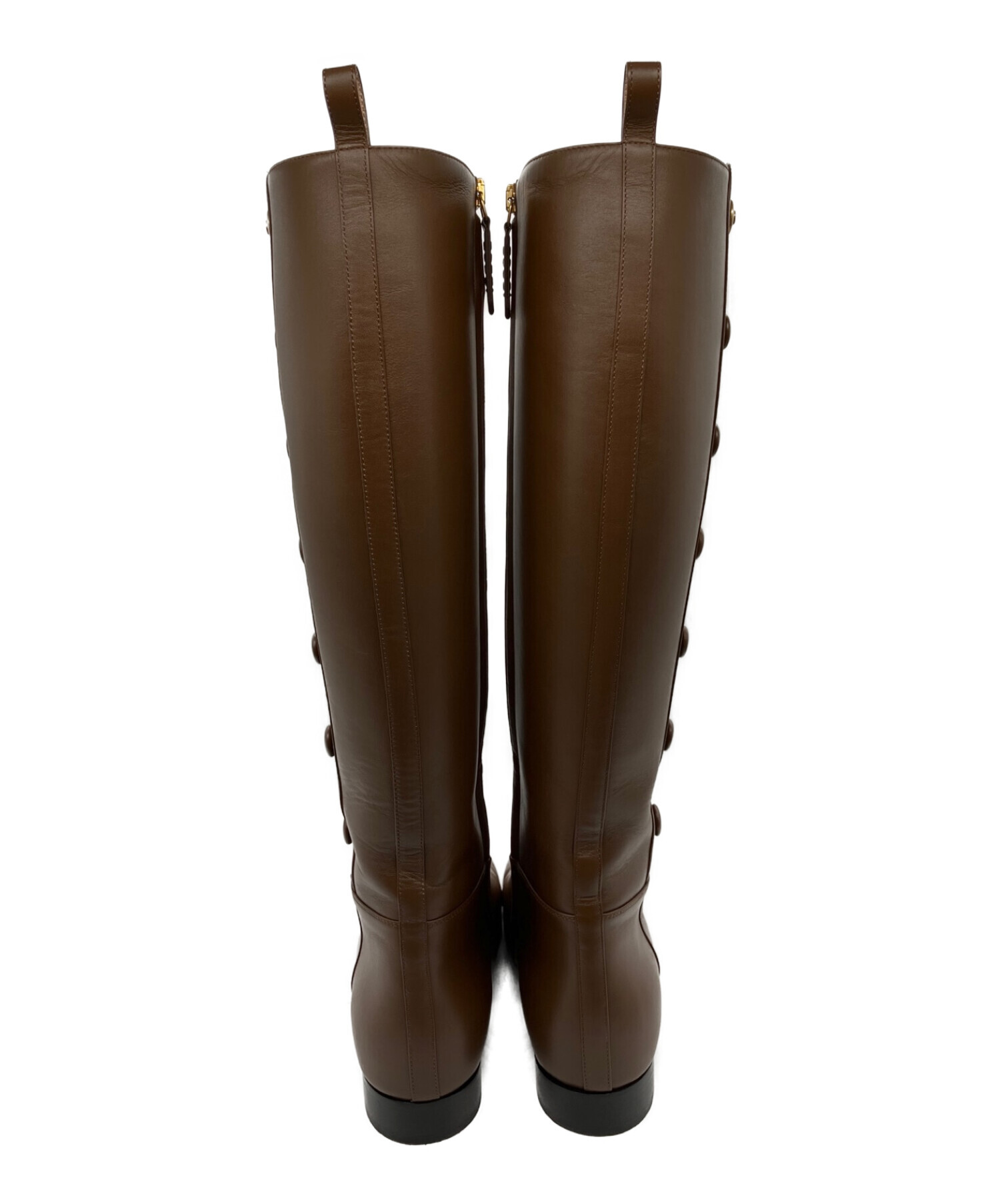 中古・古着通販】GUCCI (グッチ) サイドジップロゴ装飾ロングブーツ