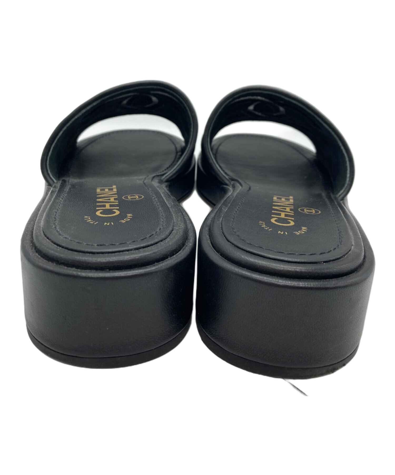 中古・古着通販】CHANEL (シャネル) サンダル ブラック サイズ:37C