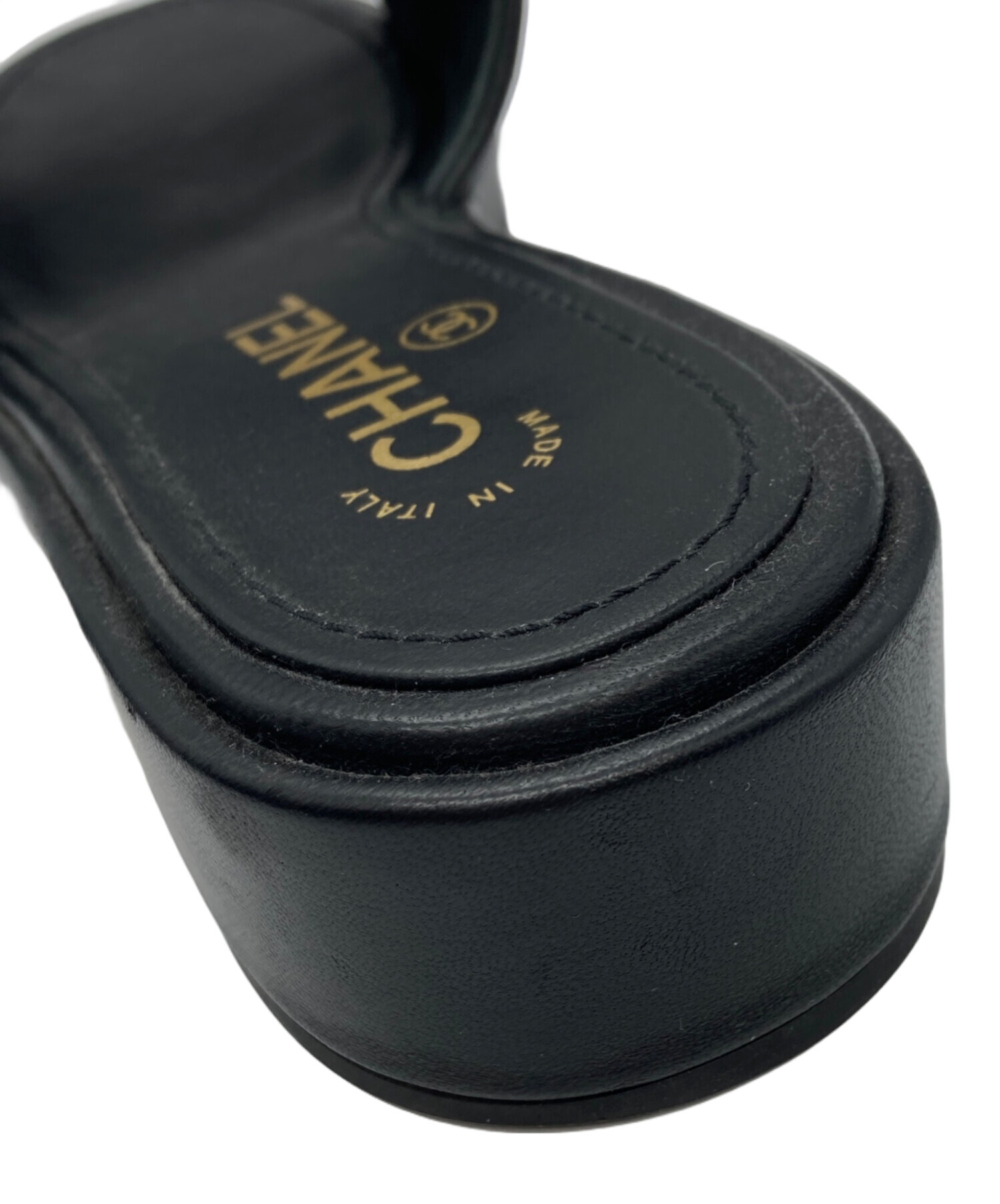 中古・古着通販】CHANEL (シャネル) サンダル ブラック サイズ:37C