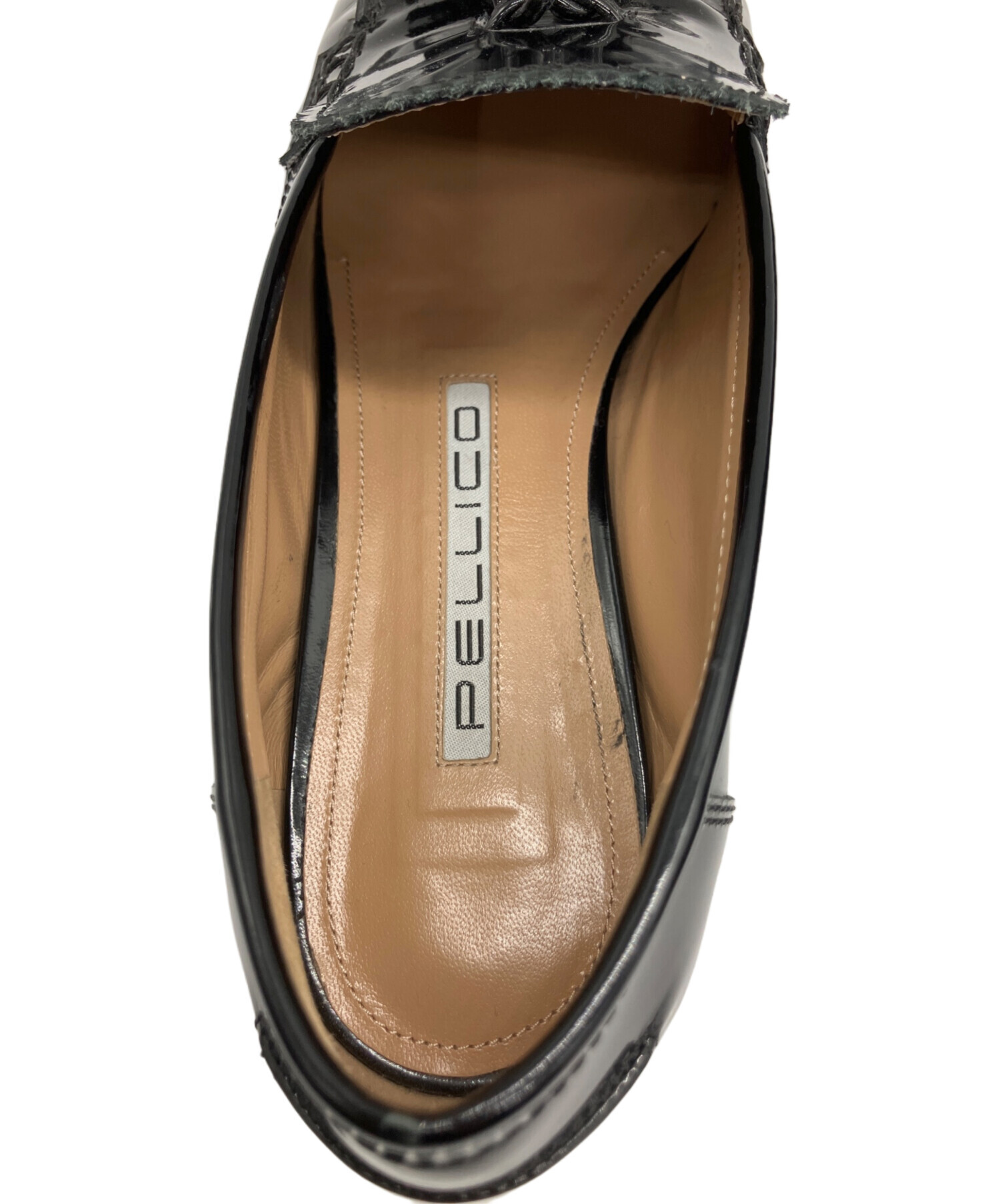 中古・古着通販】PELLICO (ペリーコ) エナメルタッセルローファー