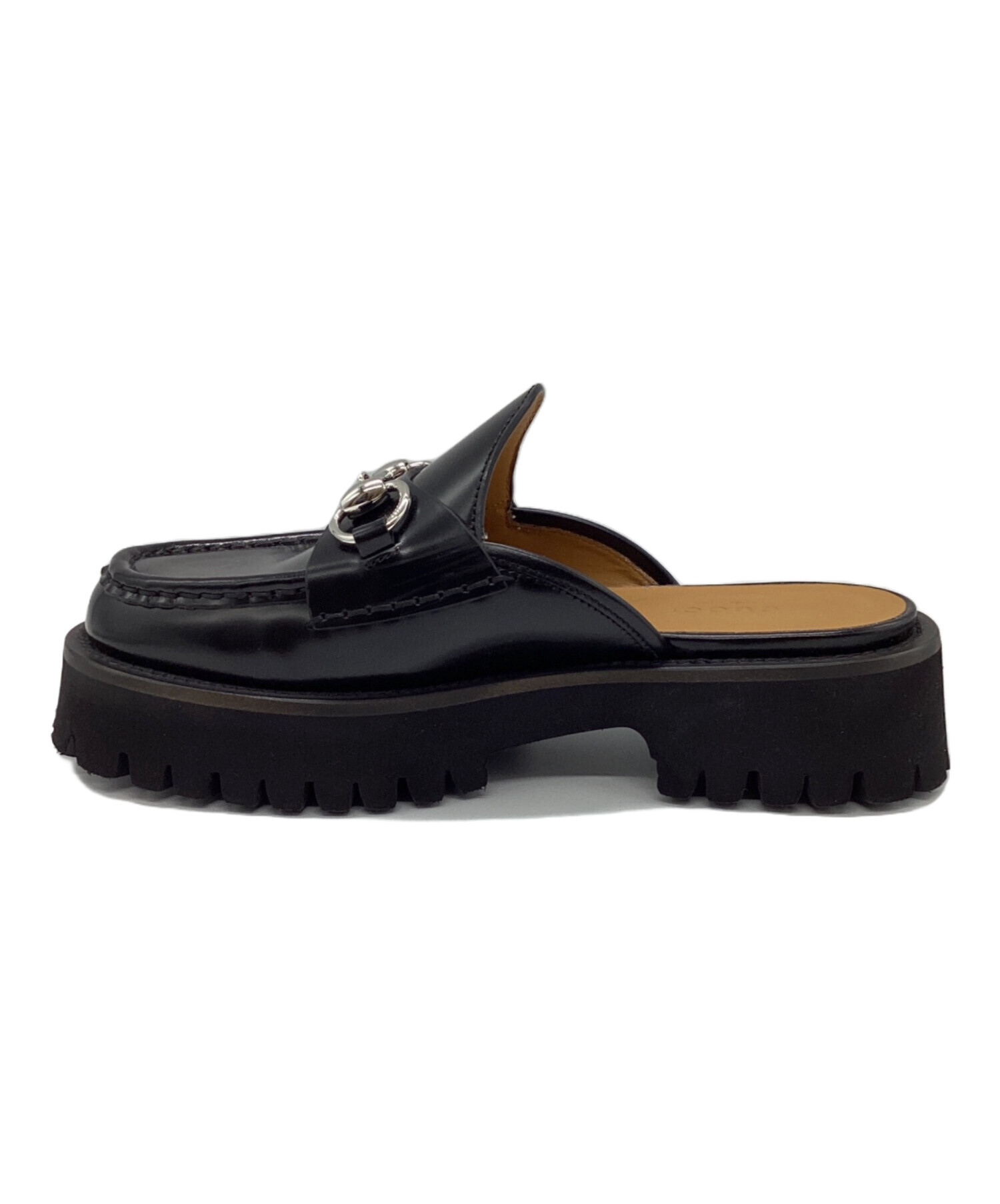 中古・古着通販】GUCCI (グッチ) ホースビットレザーミュール ブラック