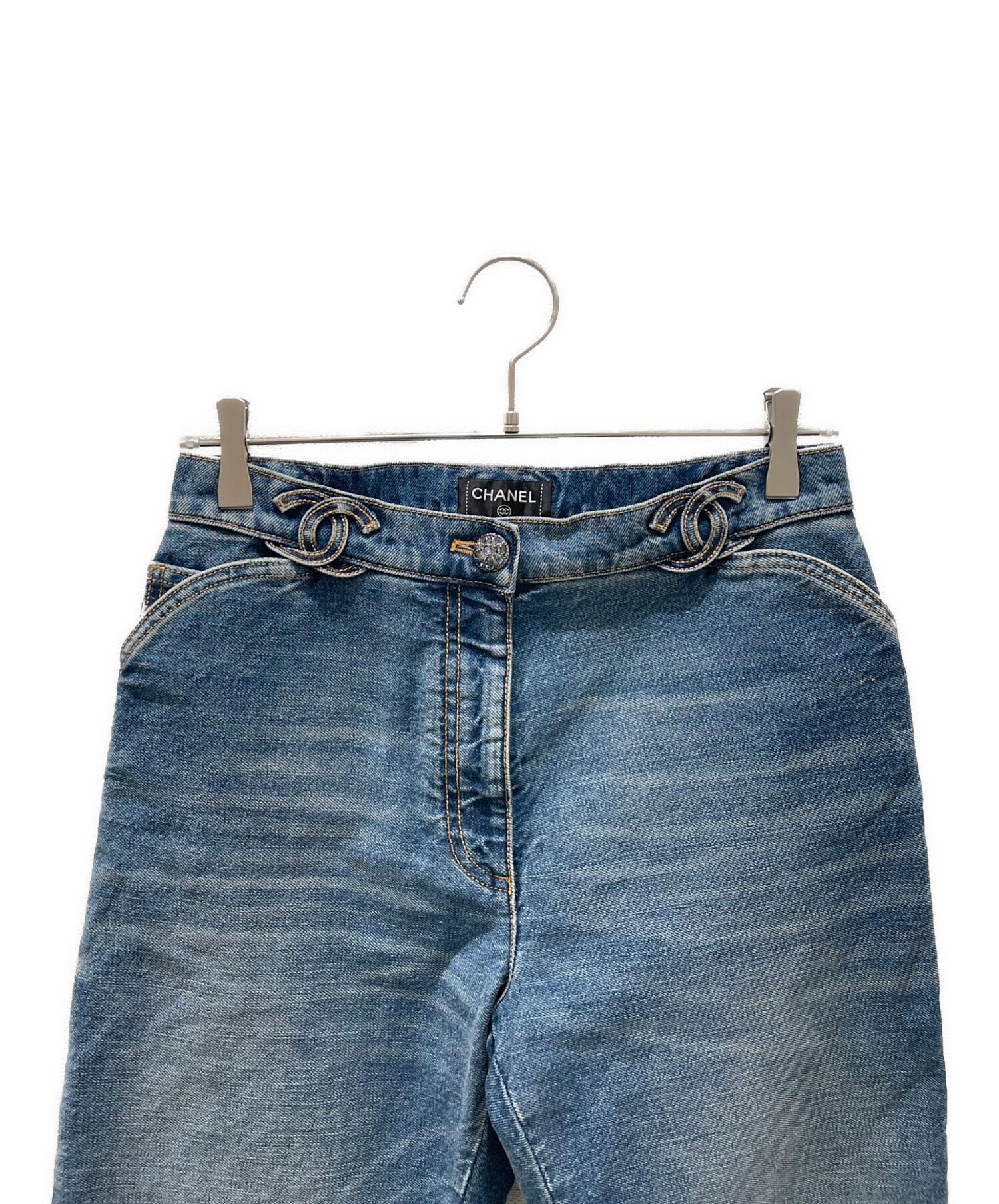 中古・古着通販】CHANEL (シャネル) ココマークデニムパンツ