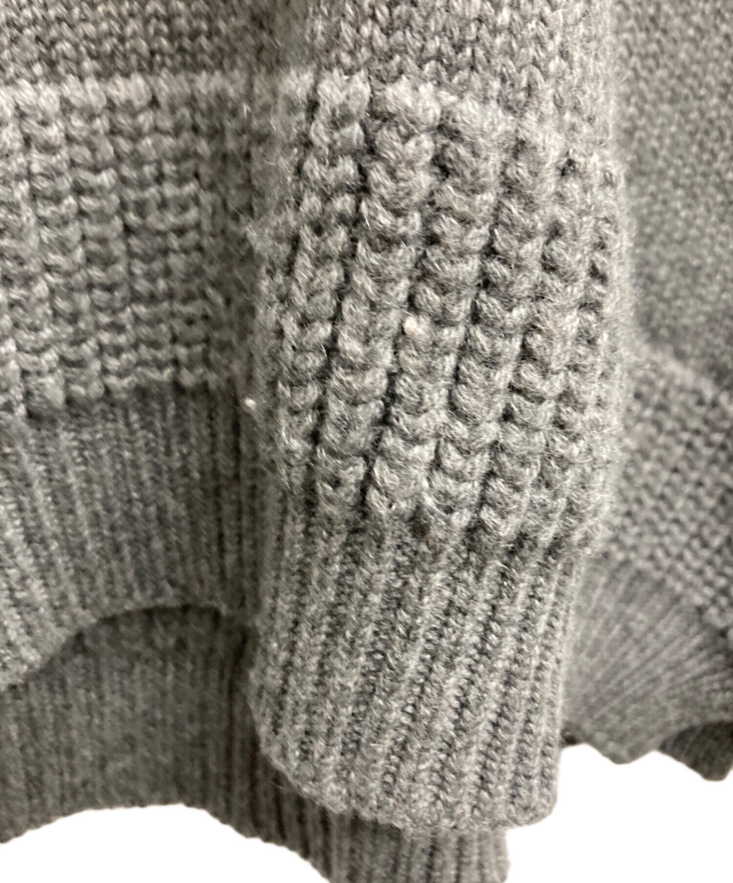 中古・古着通販】HERMES (エルメス) カシミヤVネックニット グレー