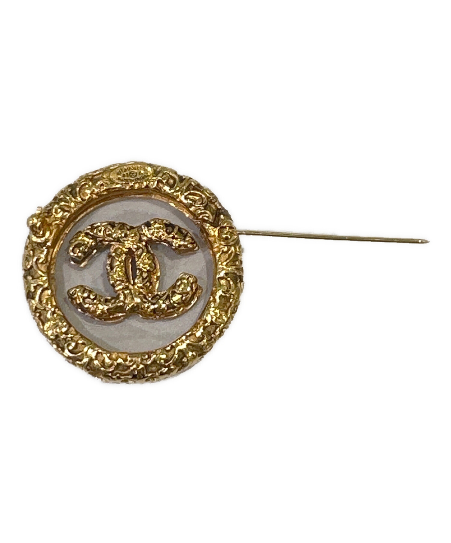 中古・古着通販】CHANEL (シャネル) 溶岩ココマークサークルブローチ