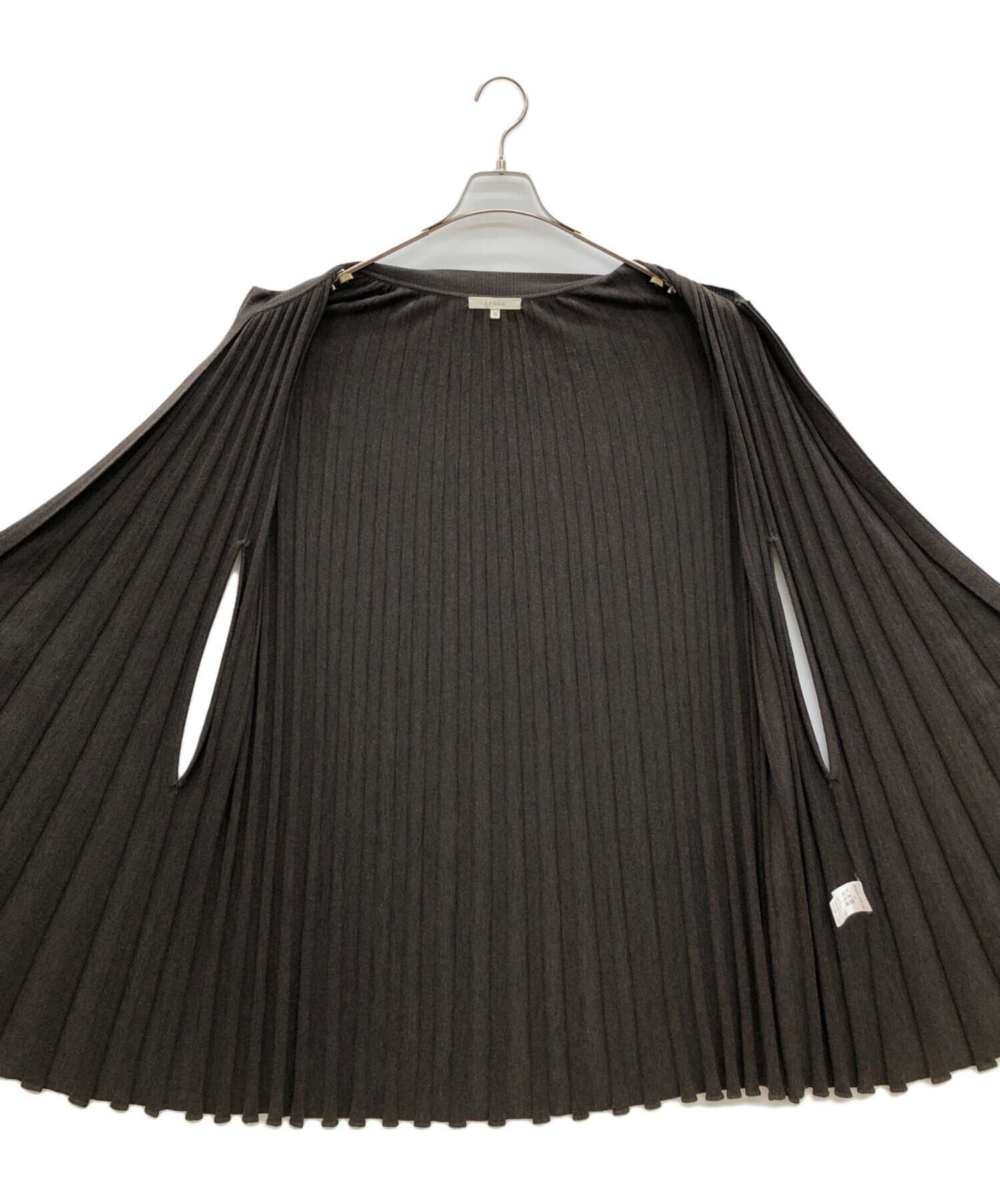 中古・古着通販】EPOCA (エポカ) プリーツケープジップニット ブラウン