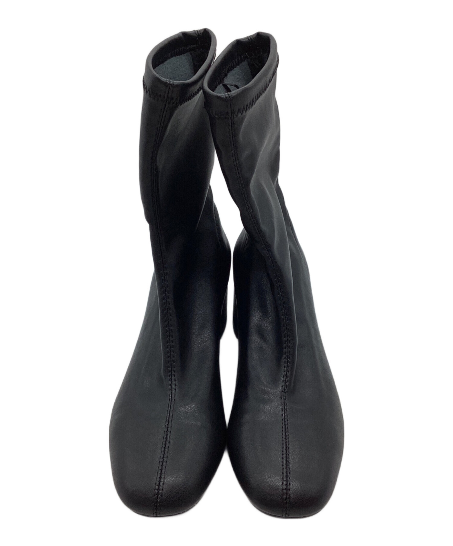 中古・古着通販】ZARA (ザラ) ソフトブロックヒールショートブーツ