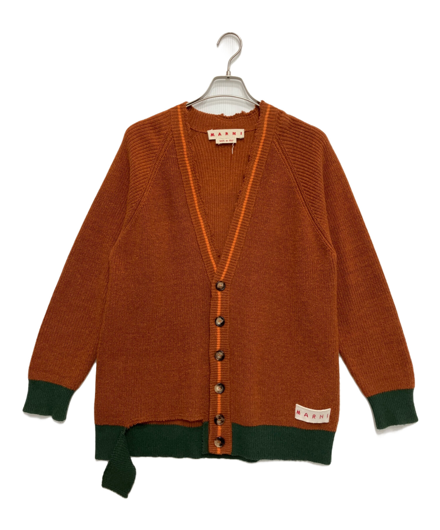 中古・古着通販】MARNI (マルニ) Vネックカーディガン ブラウン