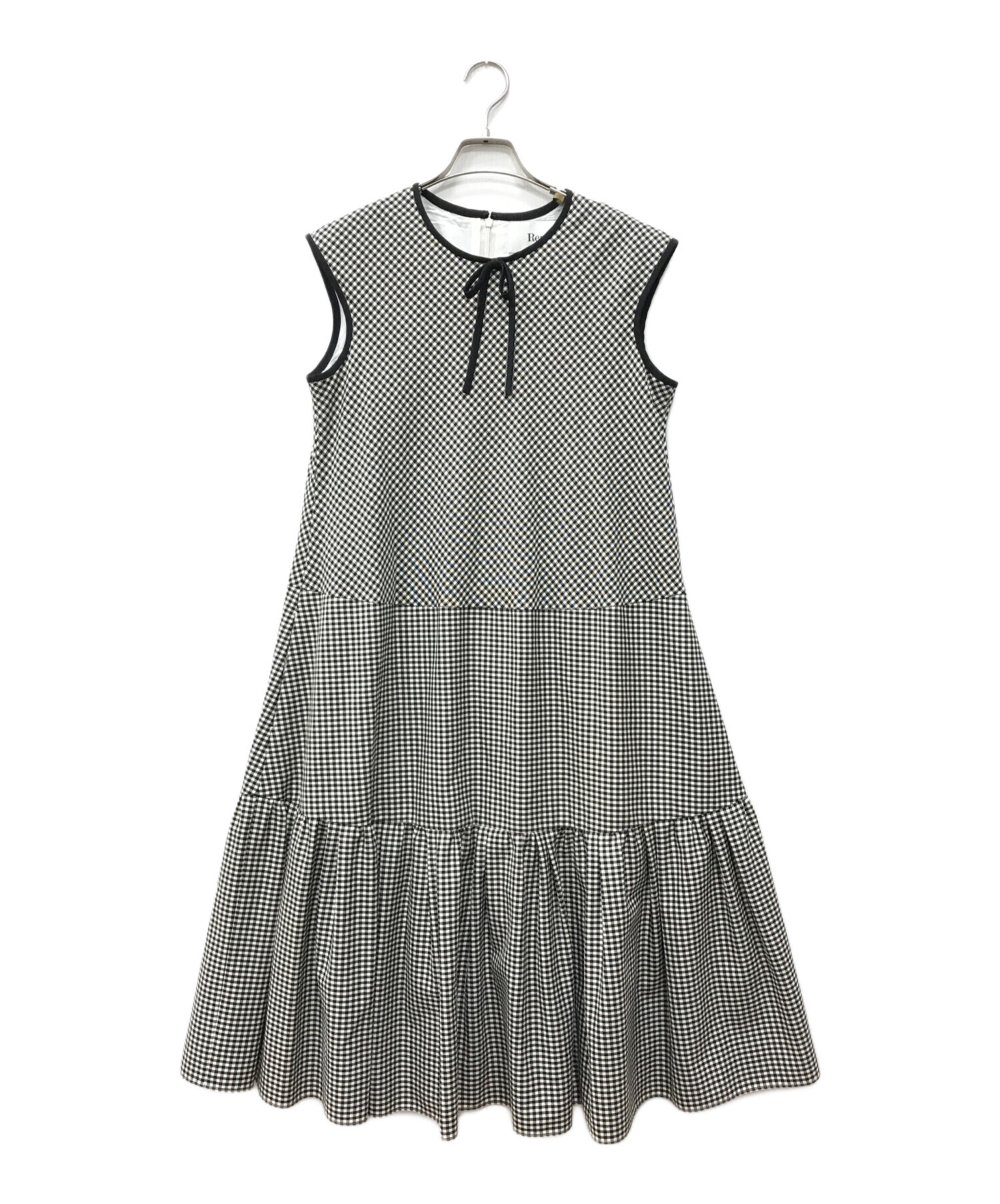 中古・古着通販】Rene (ルネ) ギンガムチェックティアードワンピース