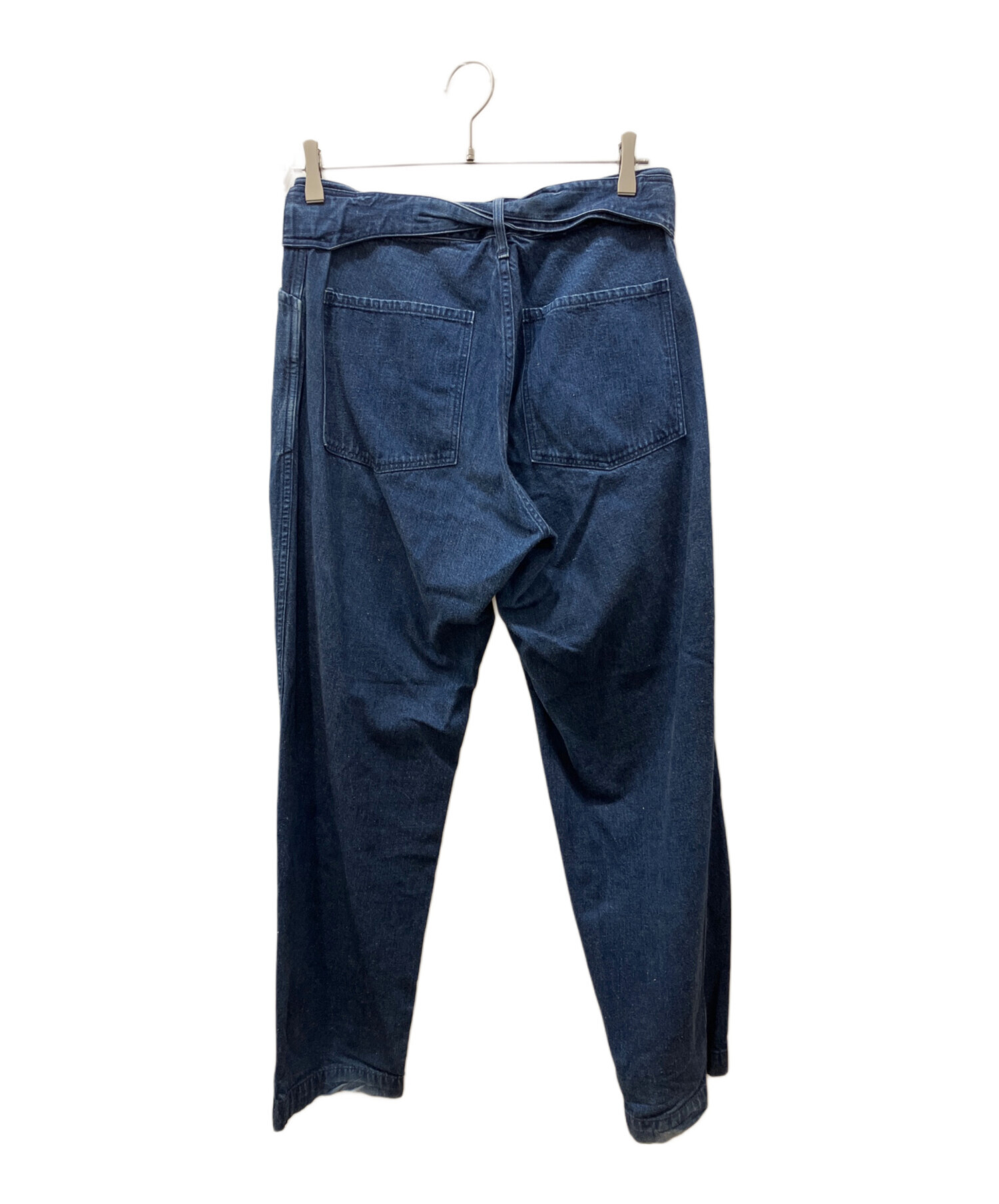 中古・古着通販】COMOLI (コモリ) ベルテッド デニムパンツ インディゴ