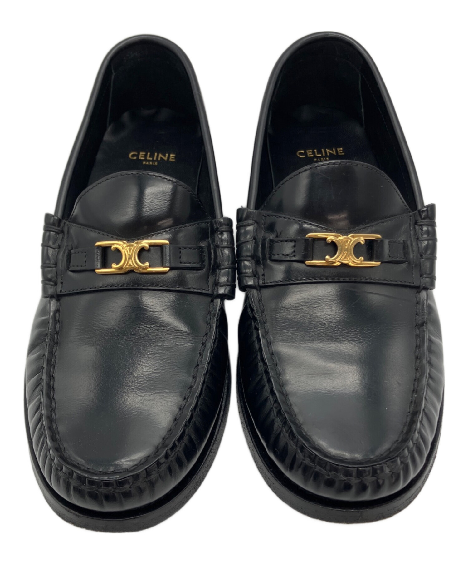 中古・古着通販】CELINE (セリーヌ) ローファー ブラック サイズ:36
