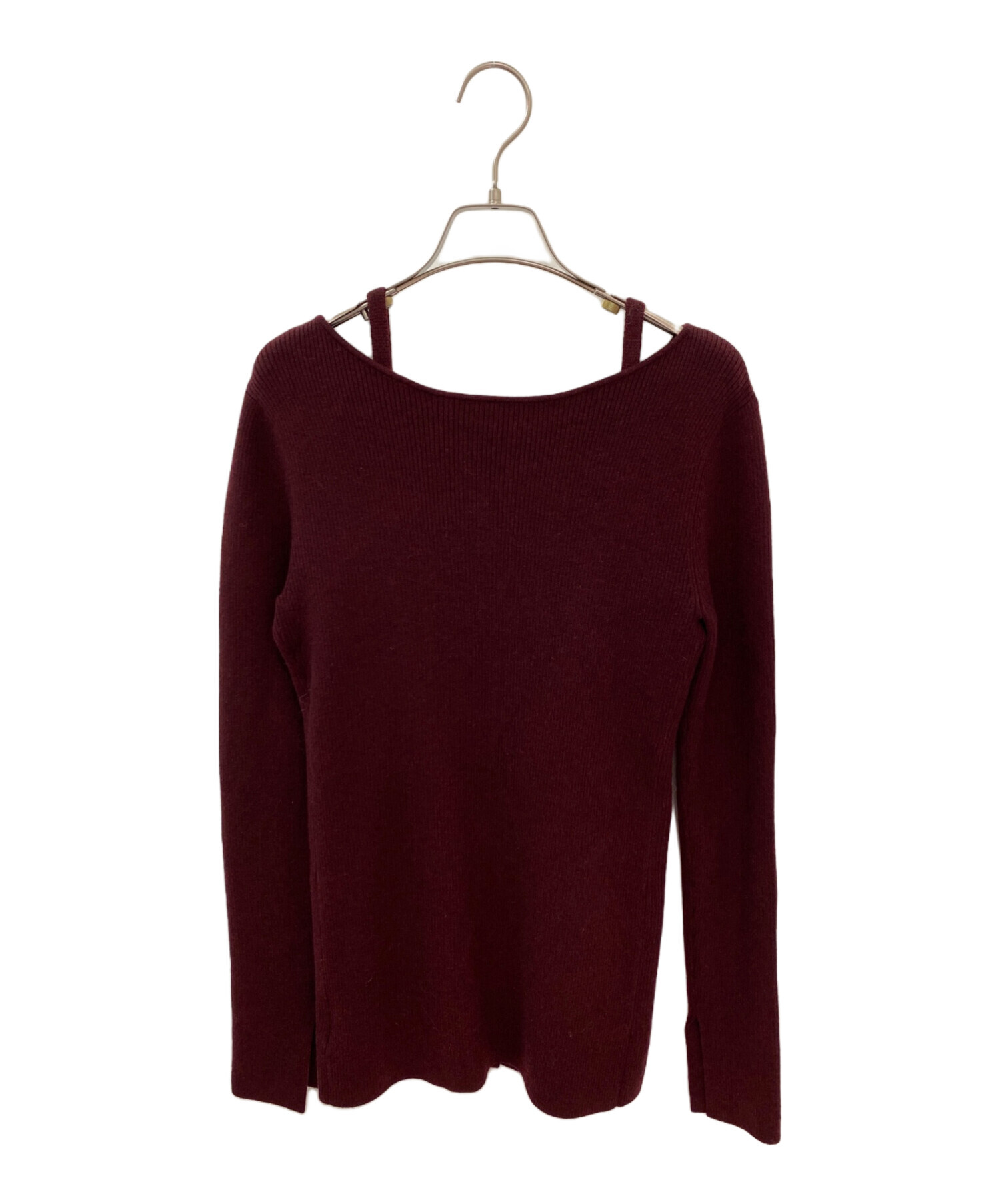 中古・古着通販】CLANE (クラネ) BUSTIER SET BOAT NECK KNIT CARDIGAN