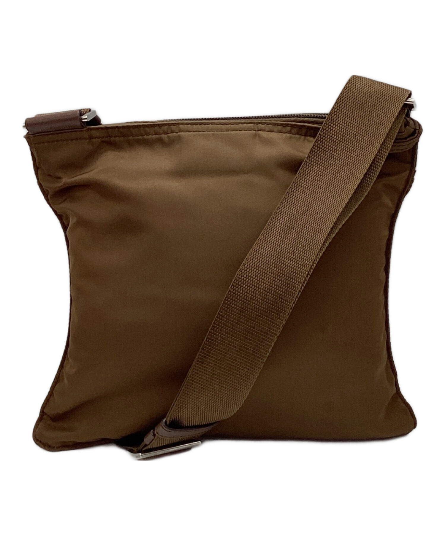 中古・古着通販】PRADA (プラダ) ナイロンショルダーバッグ ブラウン