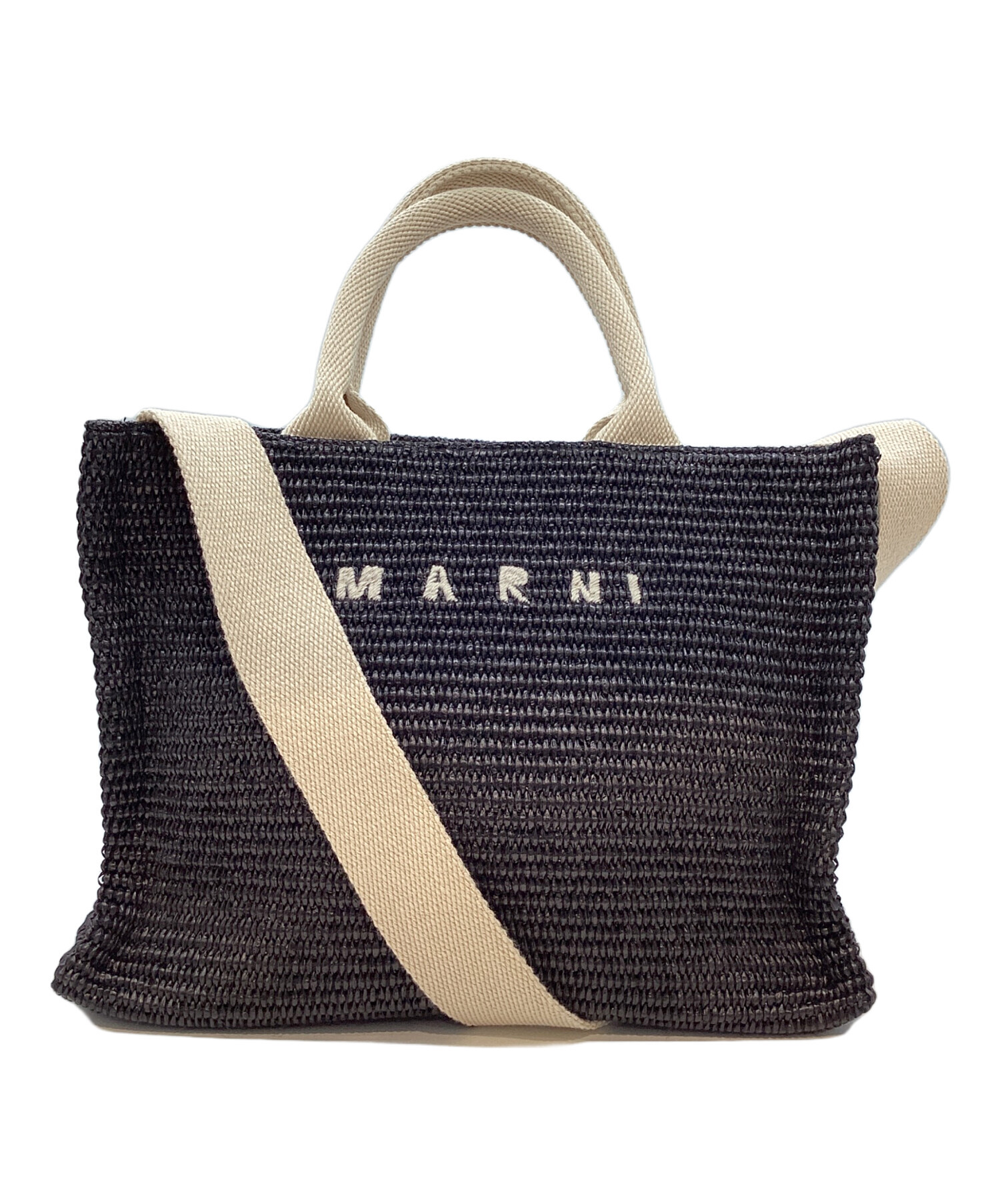 中古・古着通販】MARNI (マルニ) 2WAYカゴバッグ ブラック｜ブランド