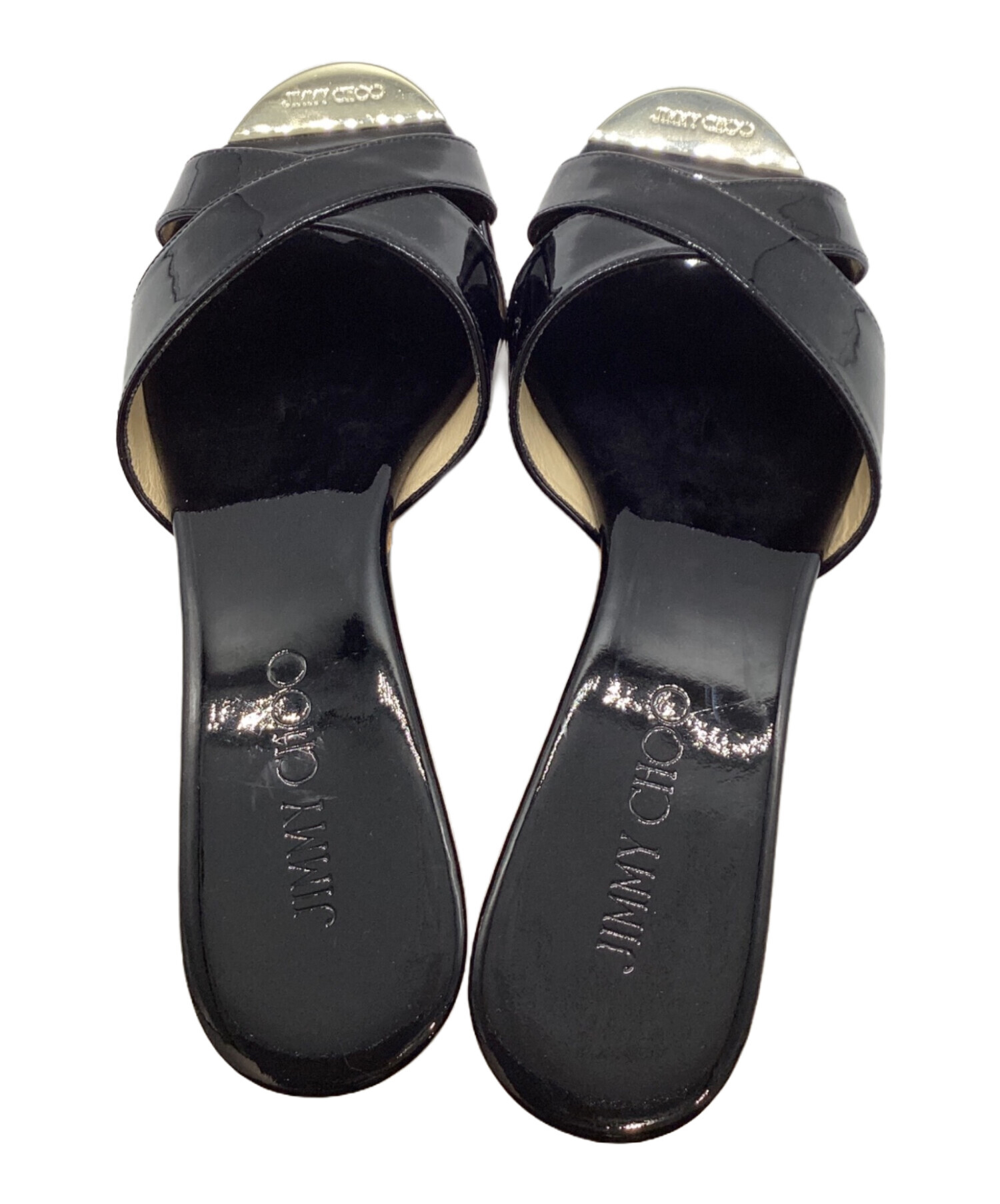 中古・古着通販】JIMMY CHOO (ジミーチュウ) サンダル ブラック サイズ