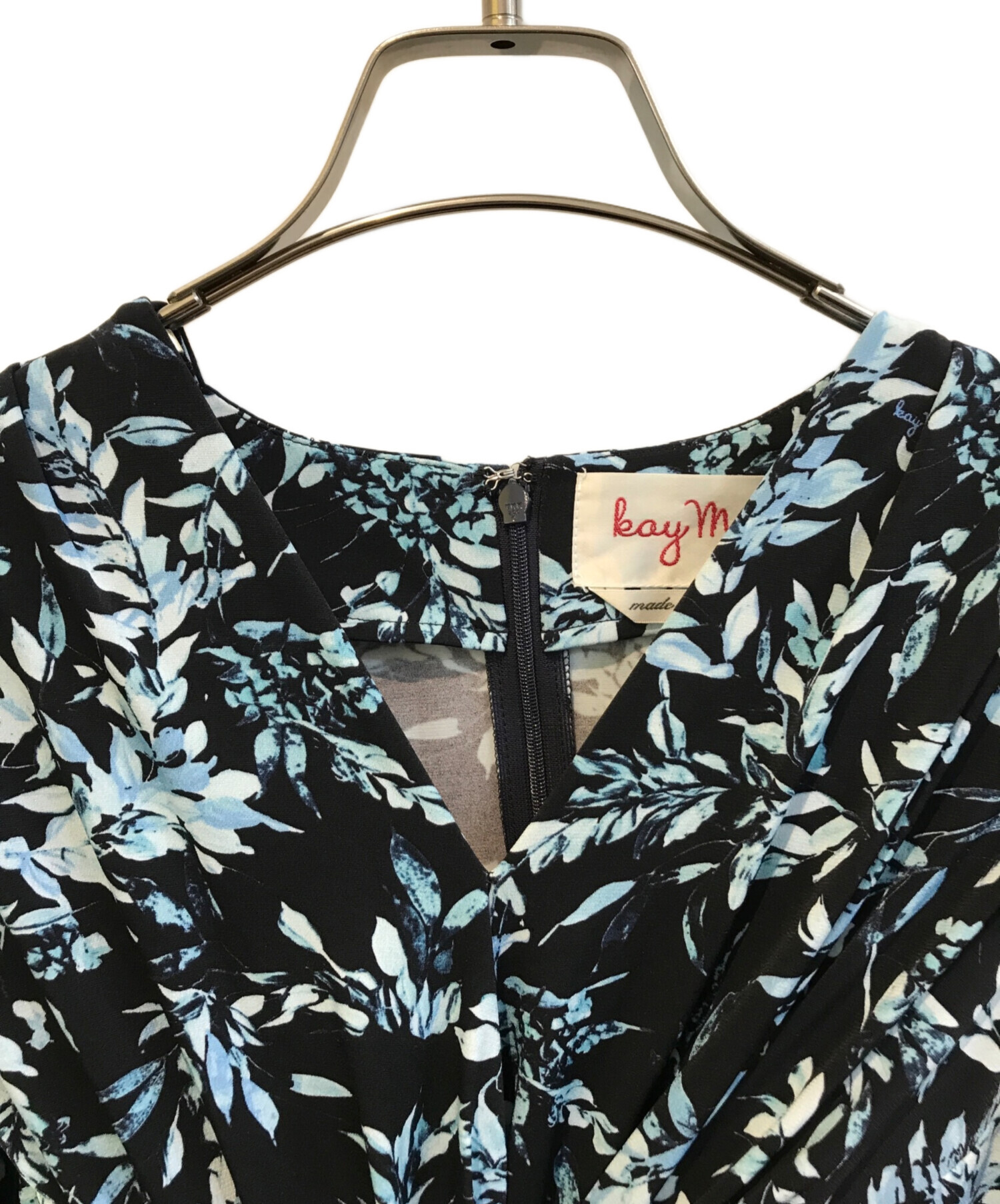 中古・古着通販】kay me (ケイミー) プリントワンピース ブラック