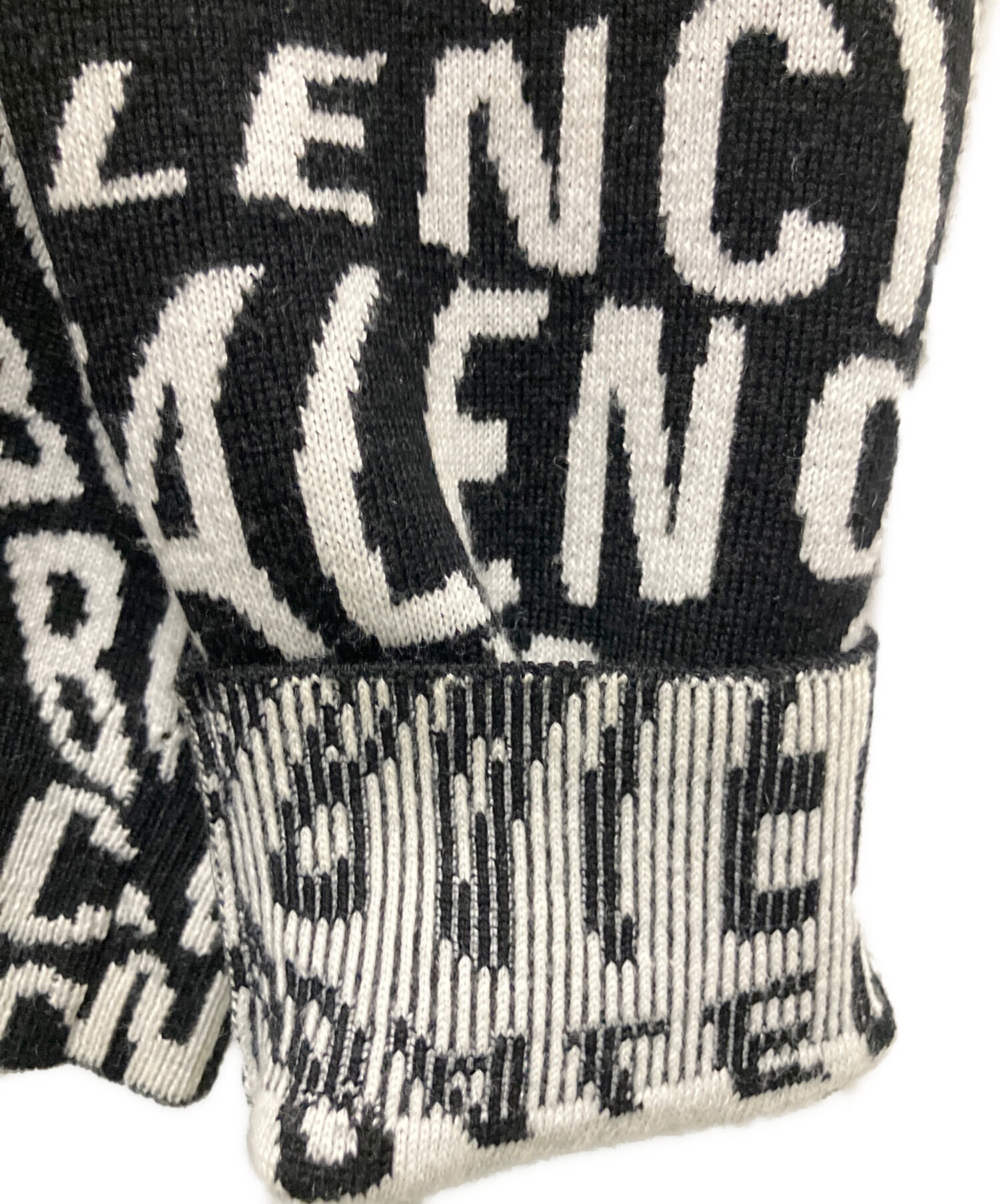 中古・古着通販】BALENCIAGA (バレンシアガ) ロゴ総柄ニットセーター