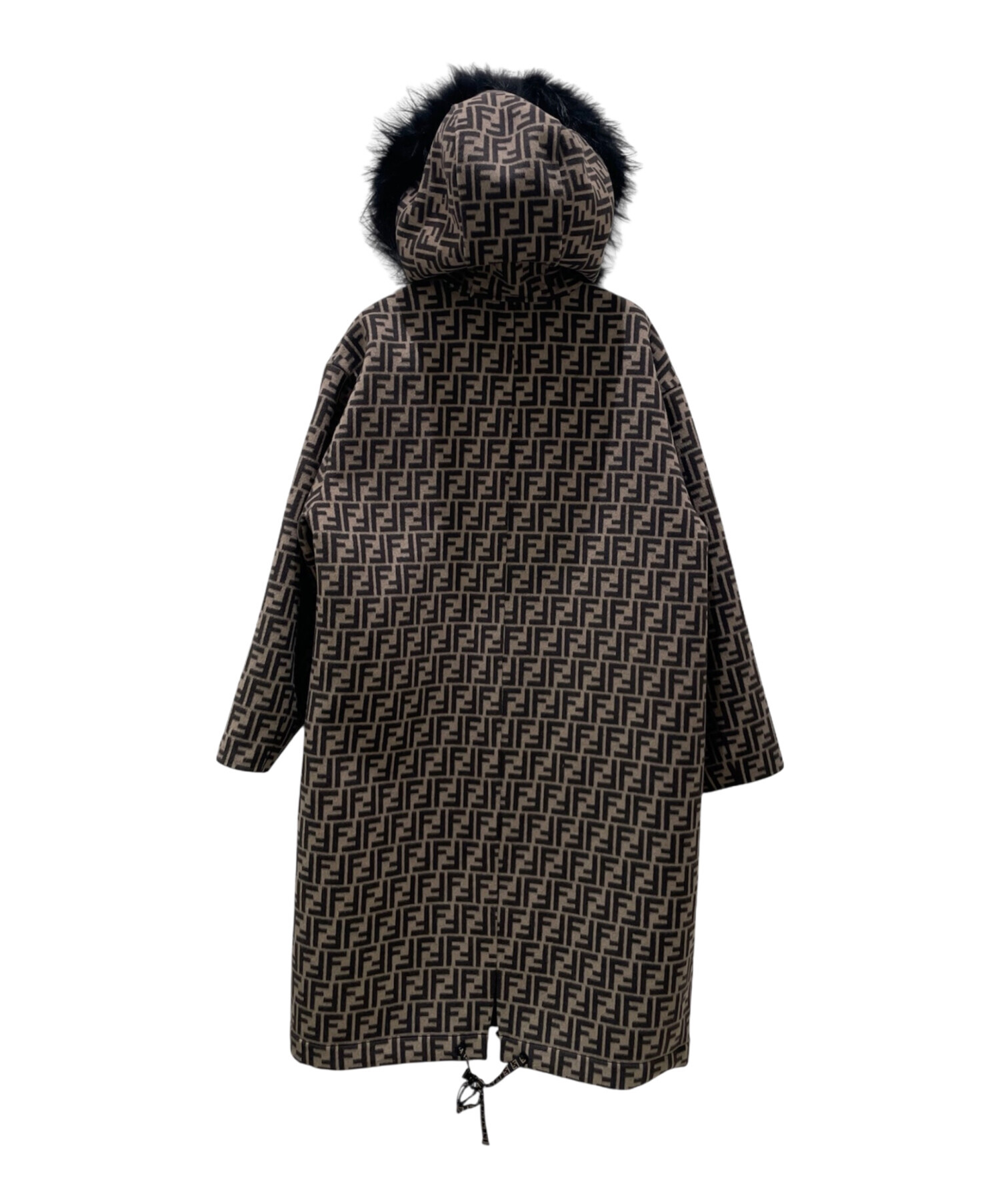 中古・古着通販】FENDI (フェンディ) ファーフード付き ズッカ FF柄