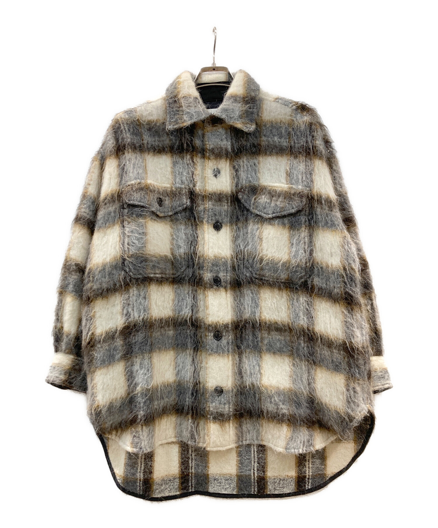 中古・古着通販】INSCRIRE (アンスクリア) SHAGGY CHECK OVER シャツ