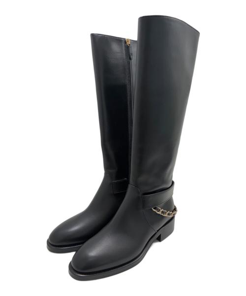 中古・古着通販】CHANEL (シャネル) ココマークチェーンロングブーツ