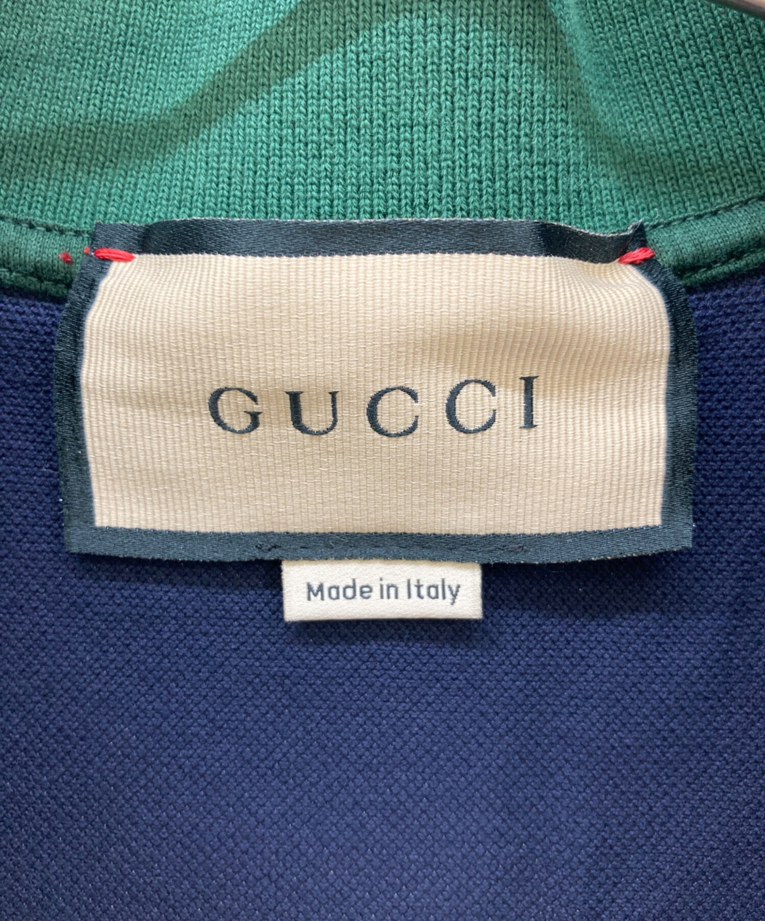 中古・古着通販】GUCCI (グッチ) ポロシャツ ネイビー サイズ:175/96A