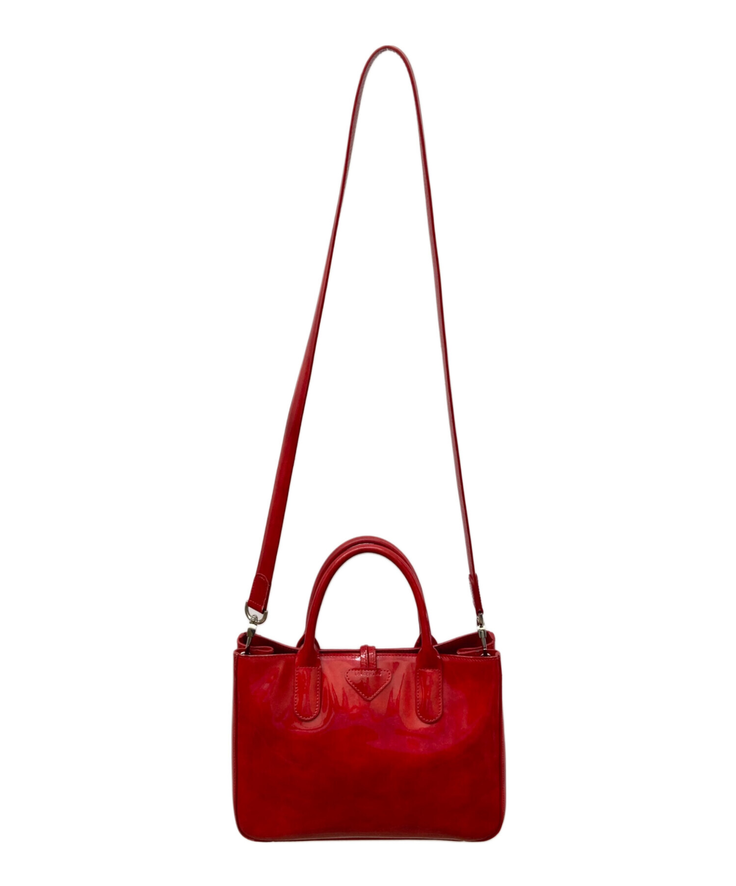 中古・古着通販】LONGCHAMP (ロンシャン) エナメルショルダーバッグ