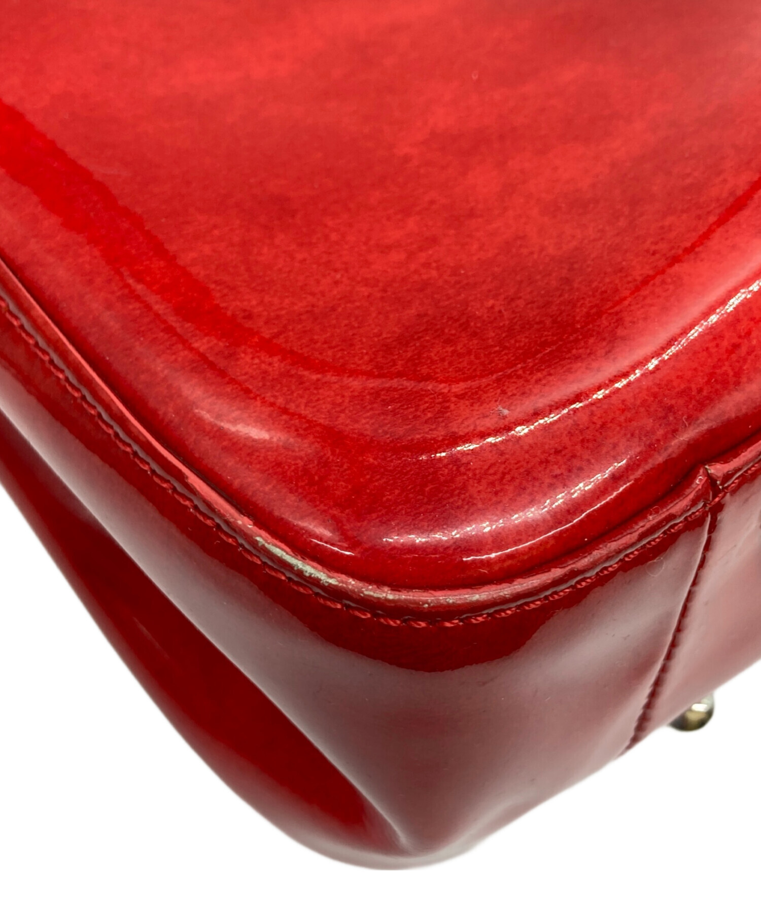 中古・古着通販】LONGCHAMP (ロンシャン) エナメルショルダーバッグ