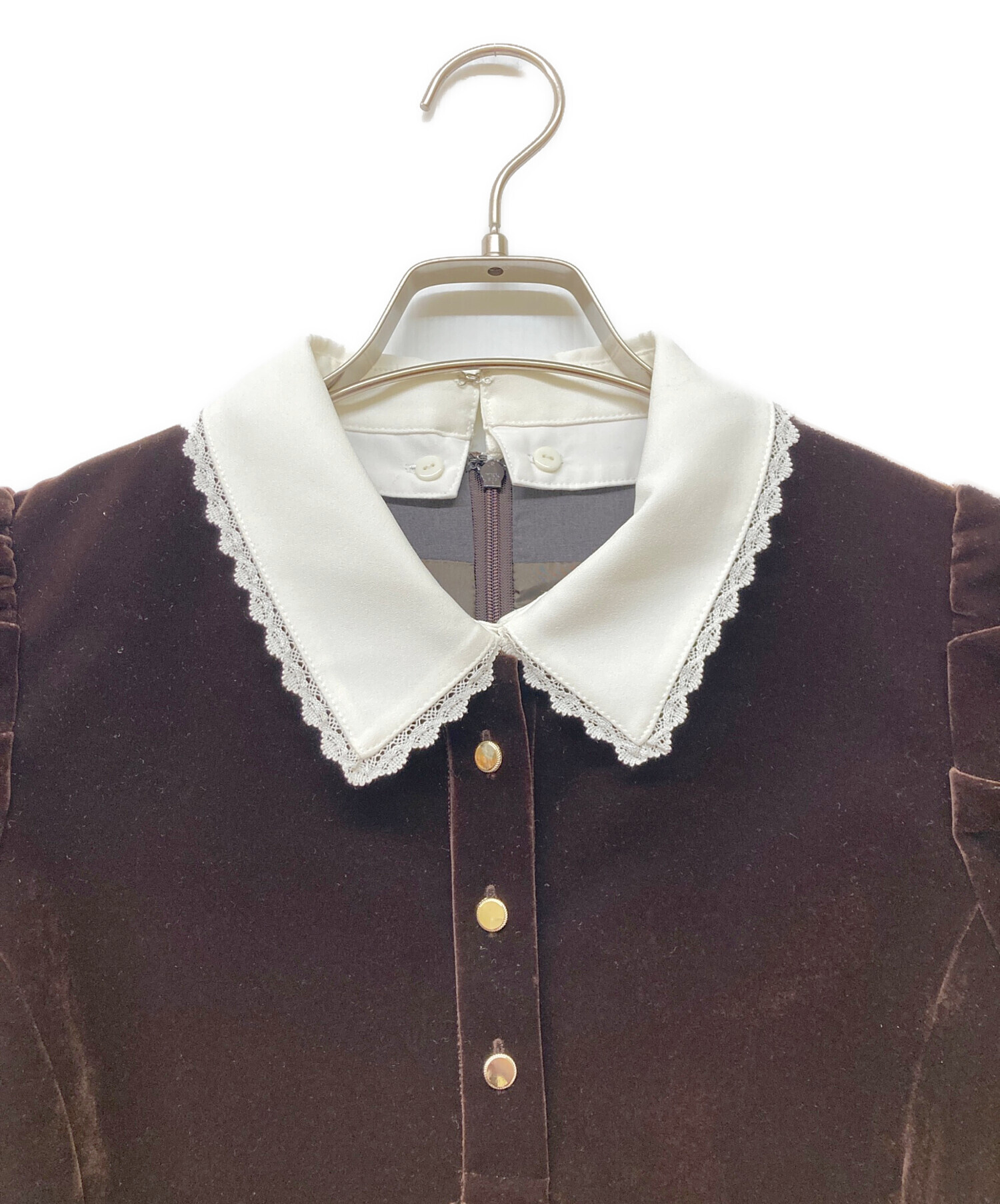 中古・古着通販】Rirandture (リランドチュール) ベルベットカラーミニ