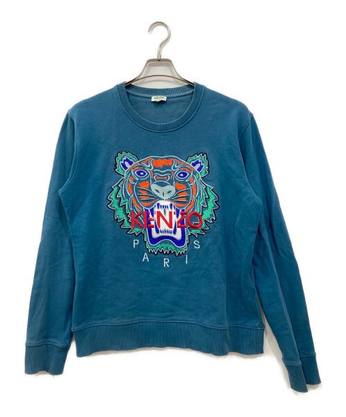 中古・古着通販】KENZO (ケンゾー) タイガー刺繍スウェット ブルー