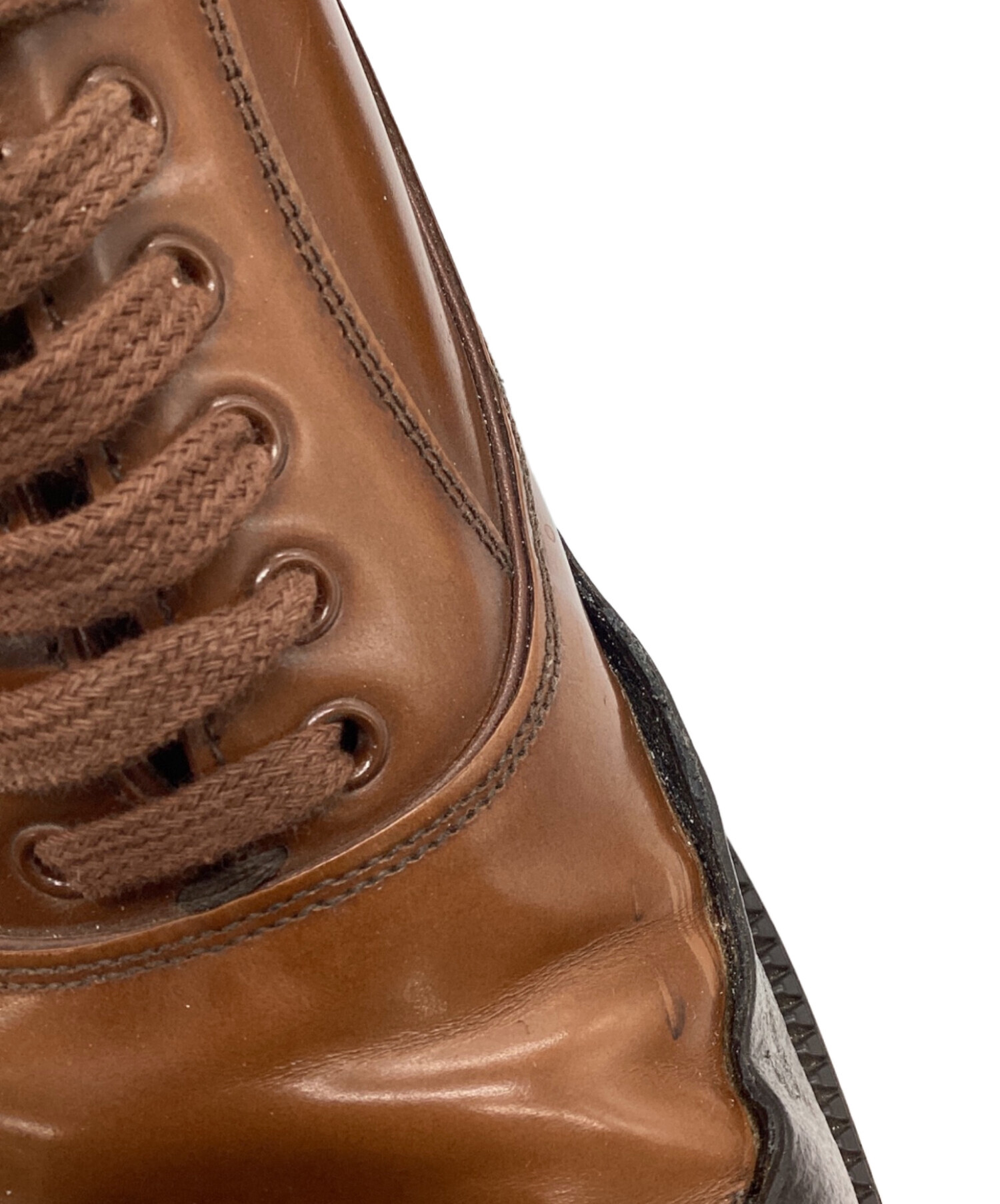 中古・古着通販】PRADA (プラダ) ラバーソールレザーシューズ ブラウン